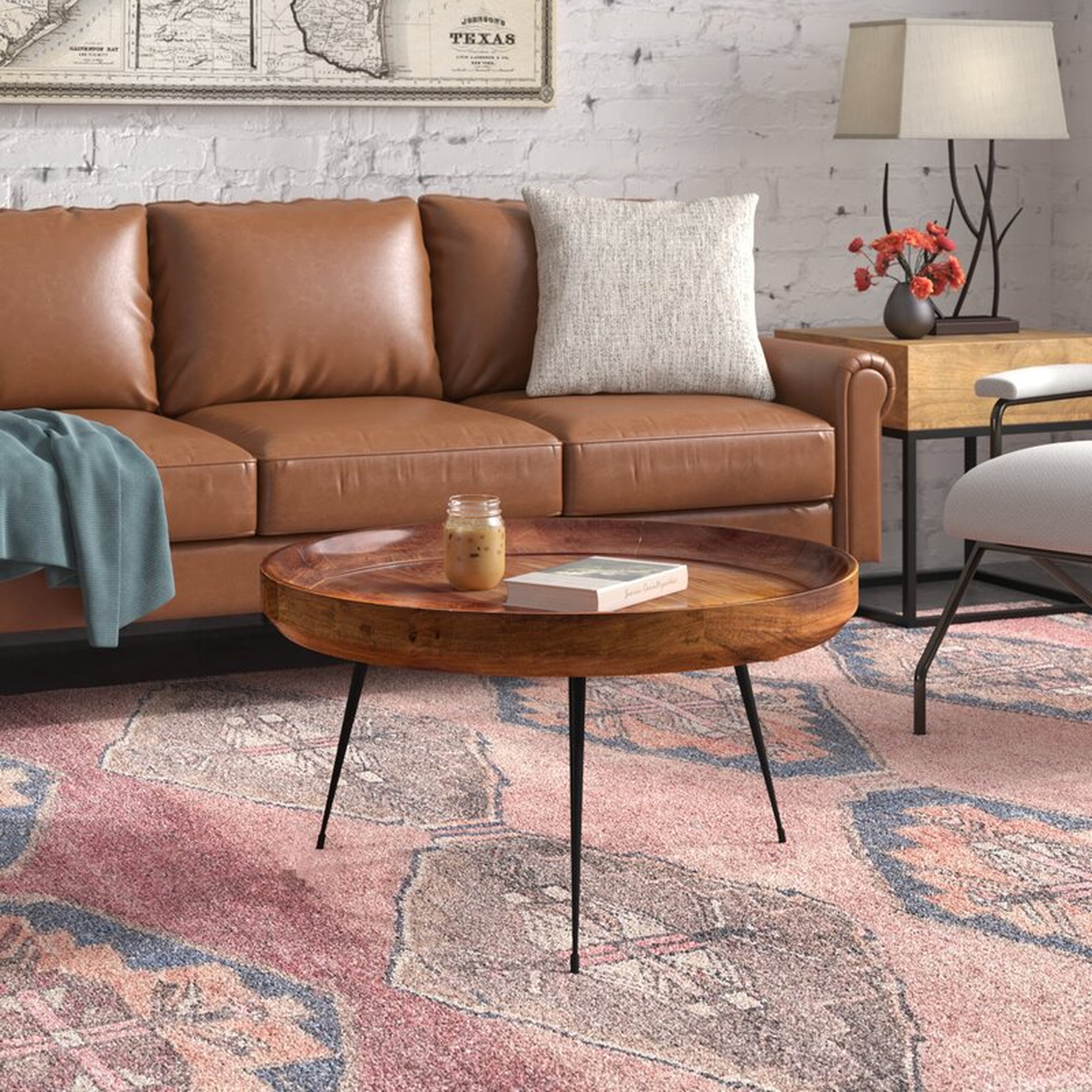 Annabel Round Mango Wood Coffee Table - Wayfair