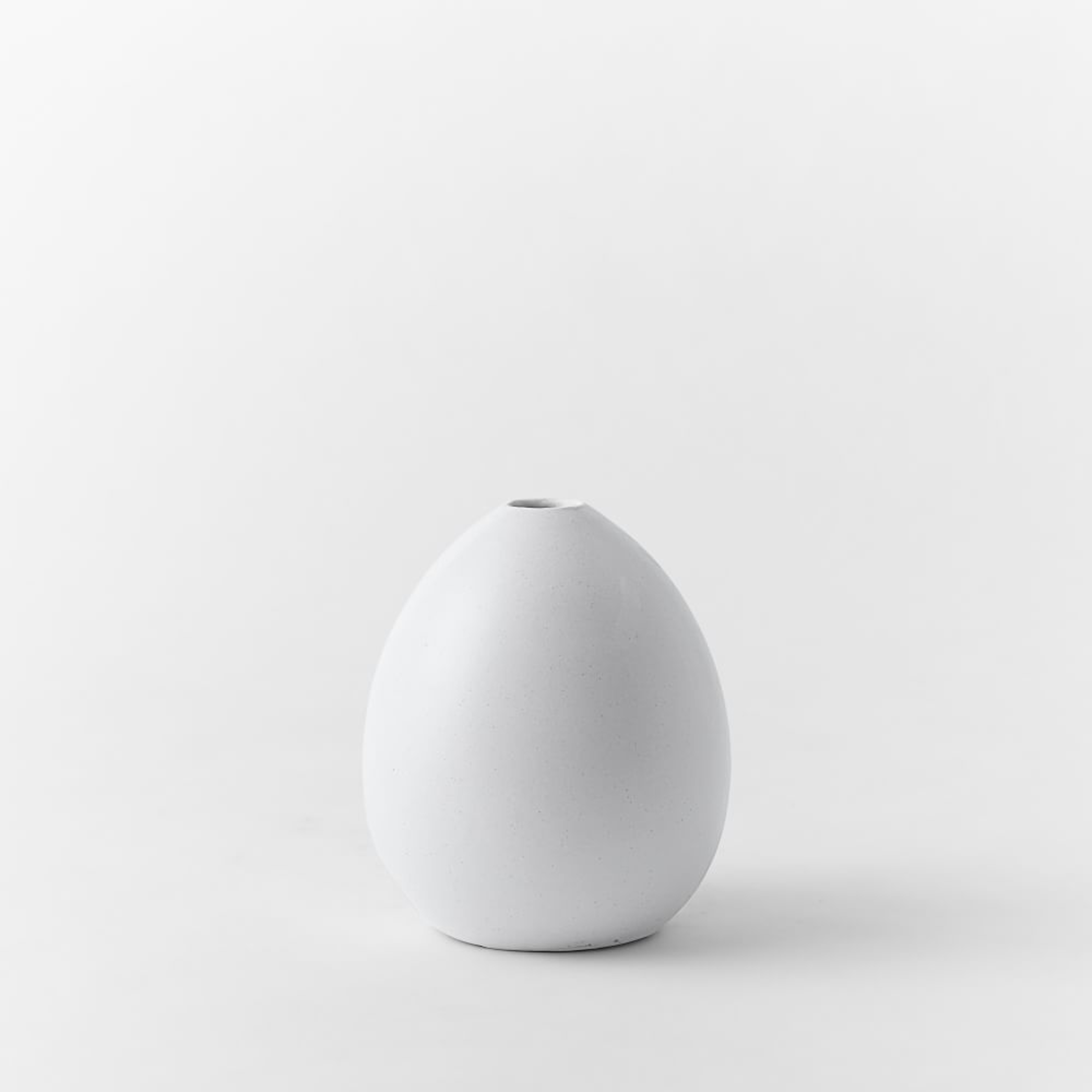 Pure White Ceramic Egg 5"H - West Elm