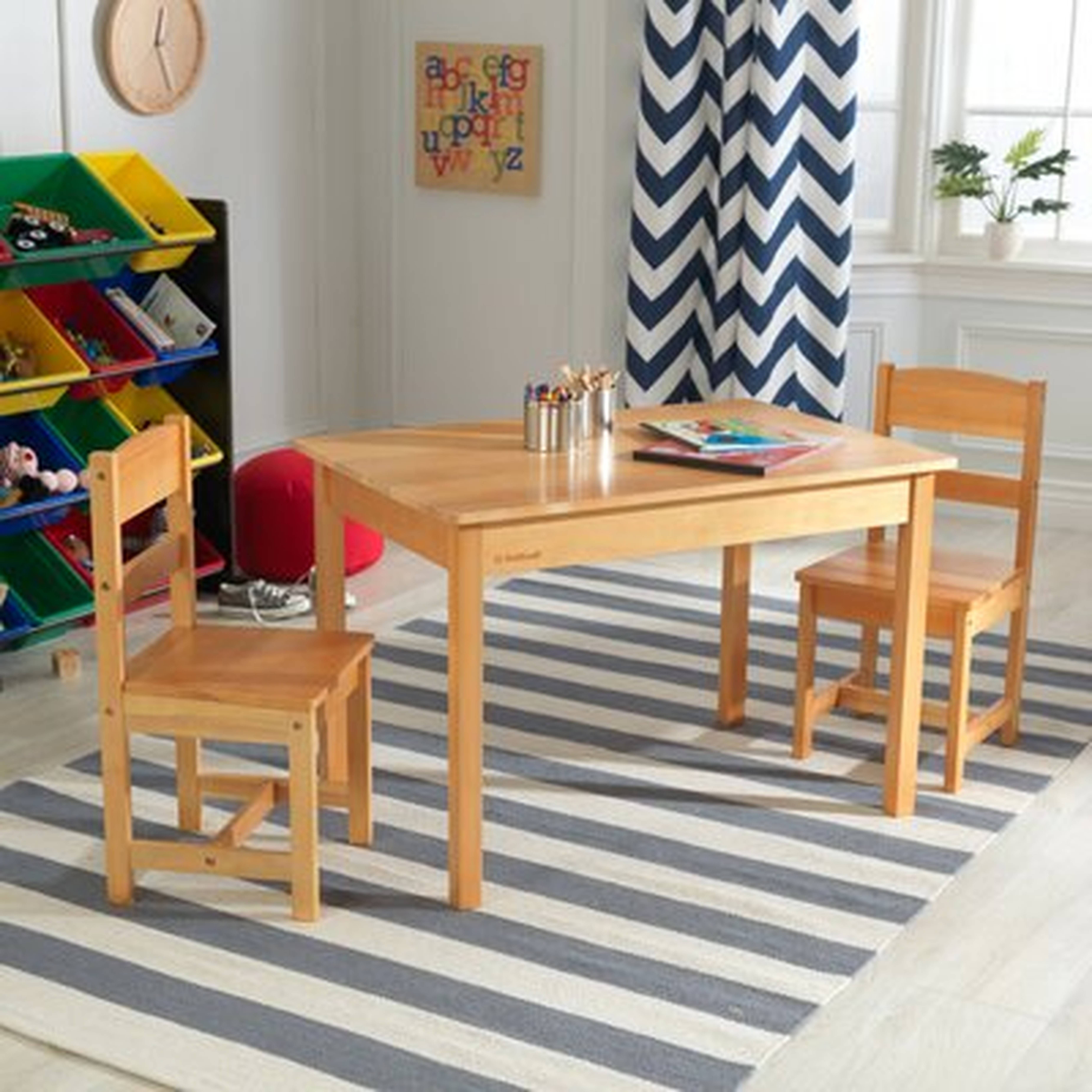 Kids Rectangular Play Table and Chair Set - Wayfair