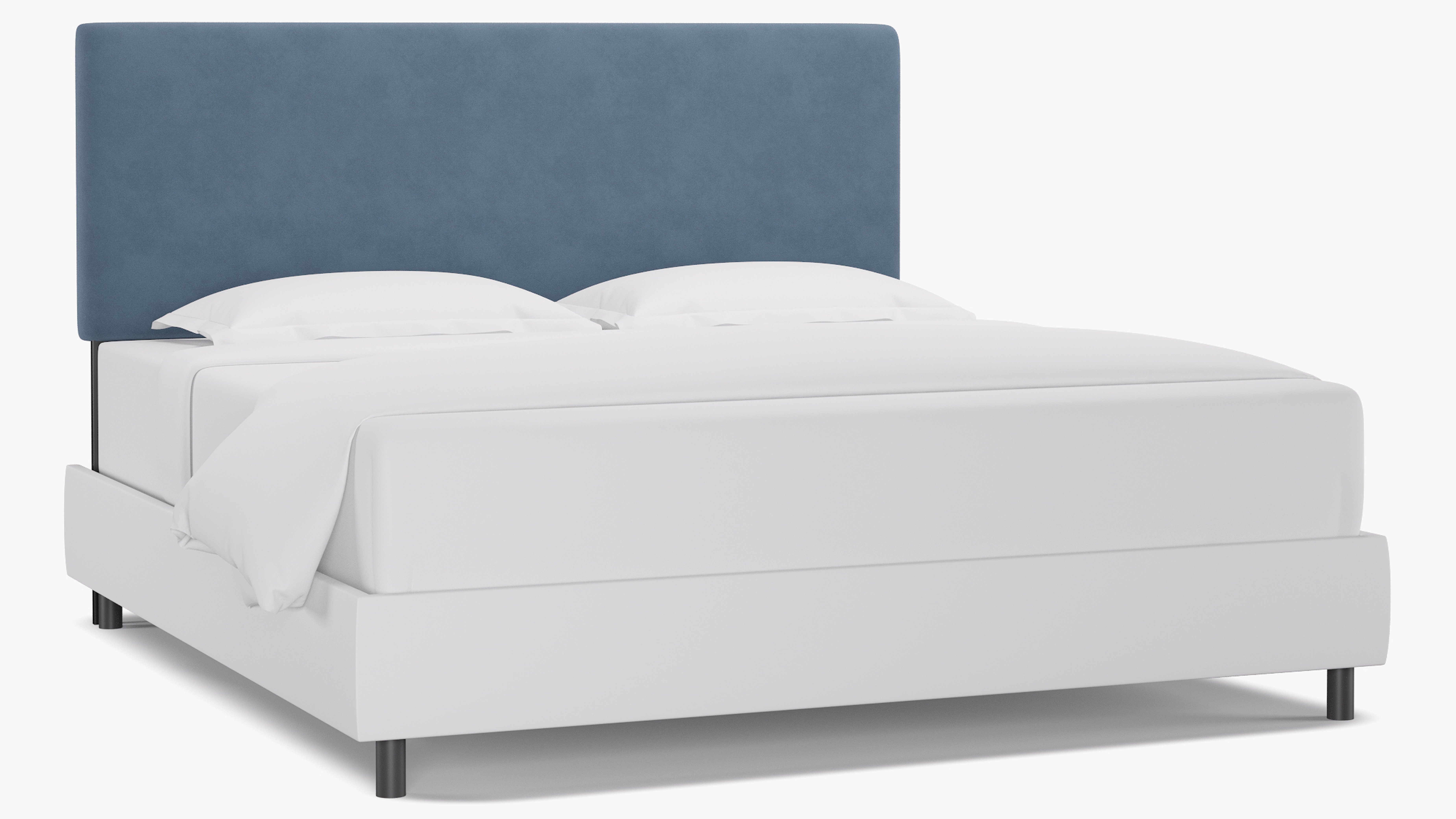 Square Back Headboard, Ocean Classic Velvet, King - The Inside