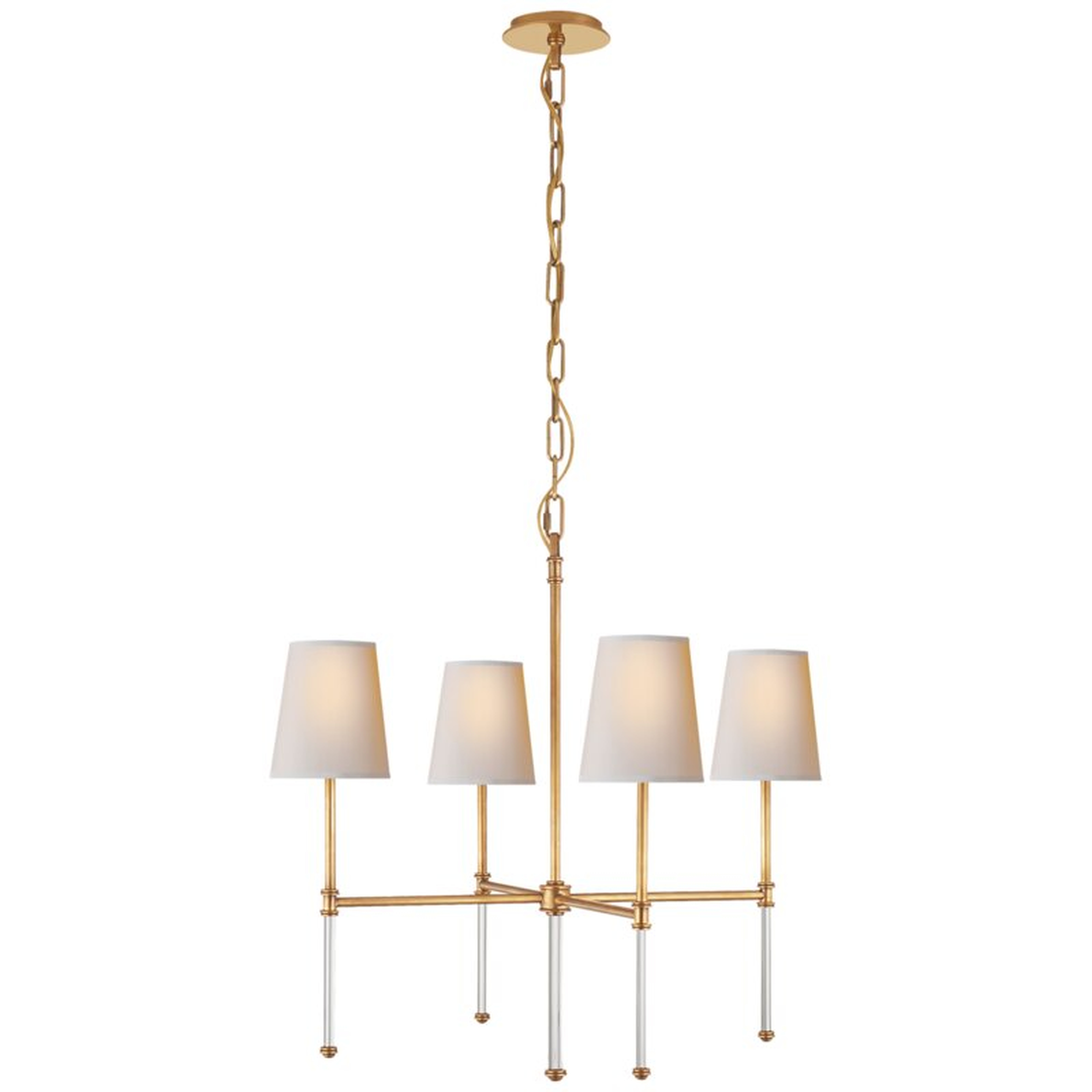 Visual Comfort Suzanne Kasler 4 - Light Shaded Classic / Traditional Chandelier Finish: Hand-Rubbed Antique Brass - Perigold