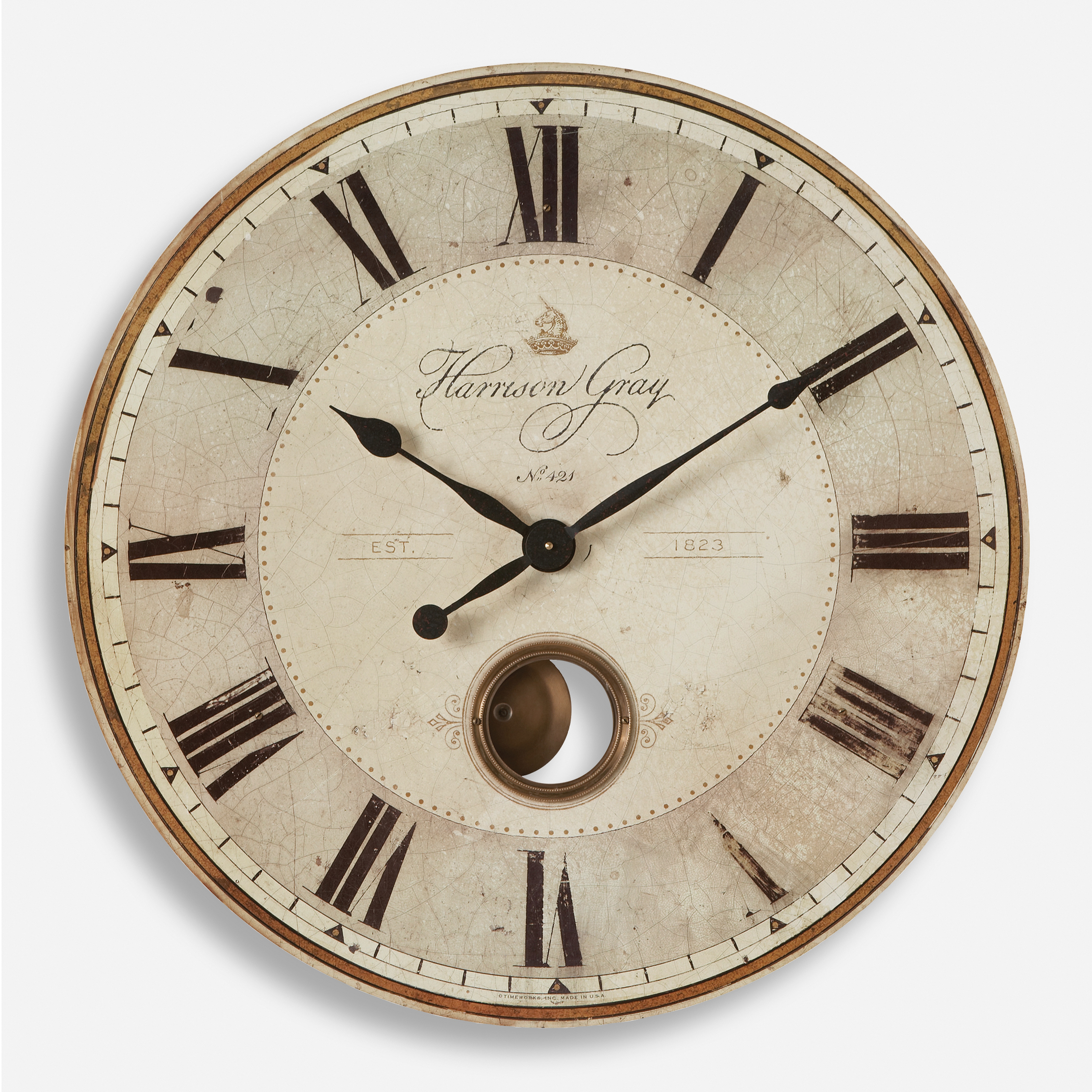 Harrison Gray 30" Clock - Uttermost