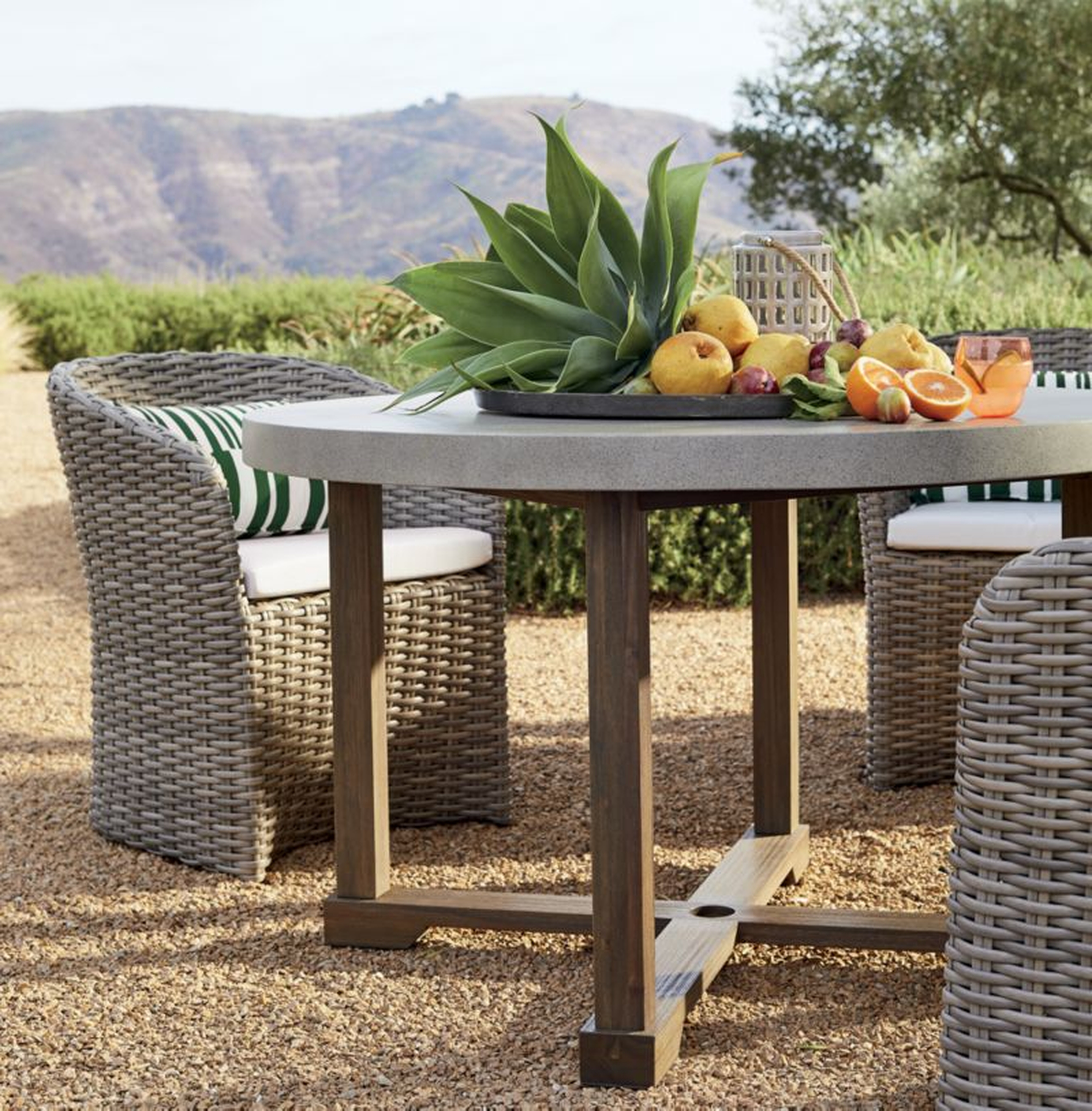 Abaco 48" Round Outdoor Dining Table - Crate and Barrel