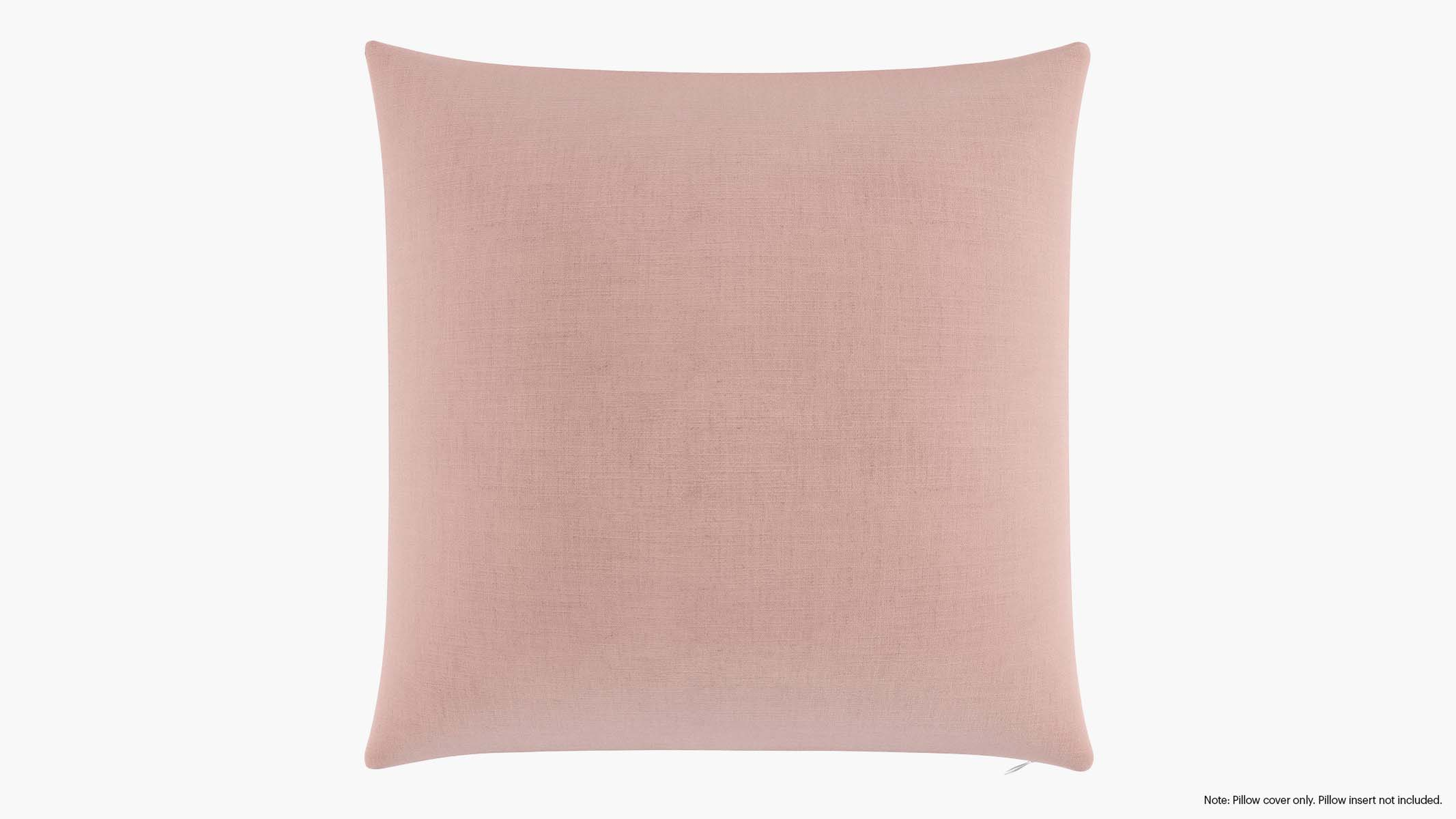 Throw Pillow Cover 26", Blush Everyday Linen, 26" x 26" - The Inside