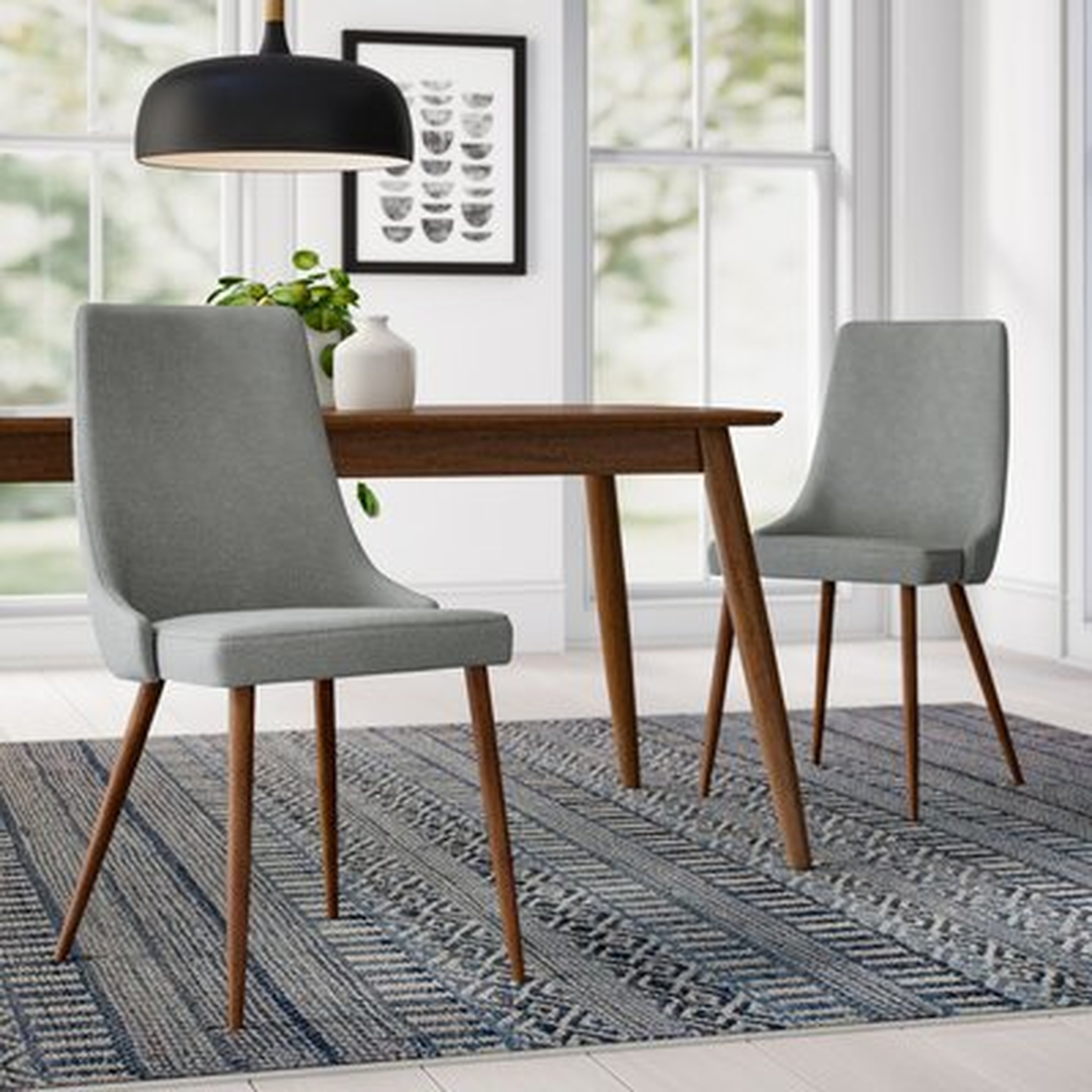 Blaise Upholstered Dining Chair (Set of 2) in Gray - AllModern