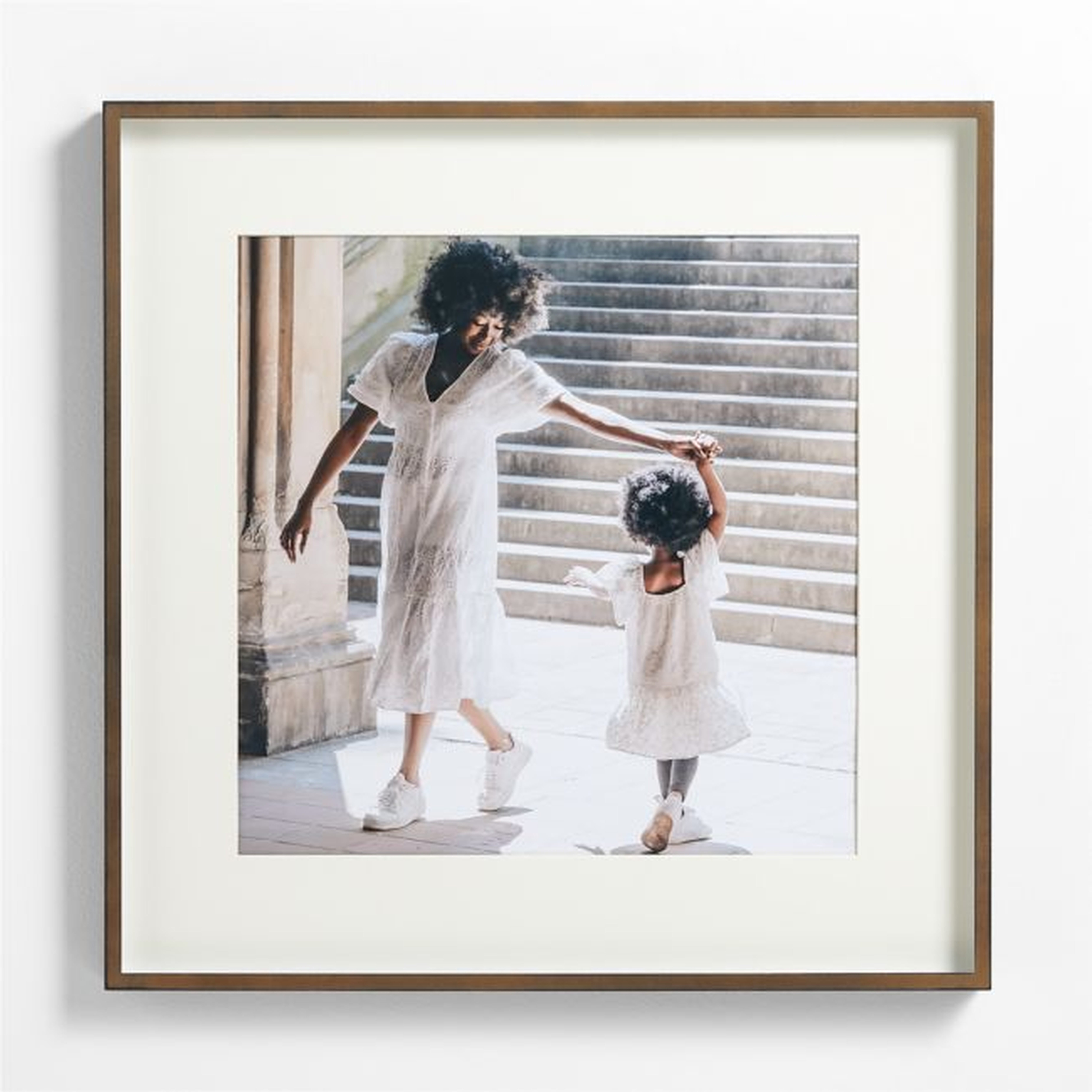 Brushed Antique Bronze 18x18 Wall Picture Frame - Crate and Barrel
