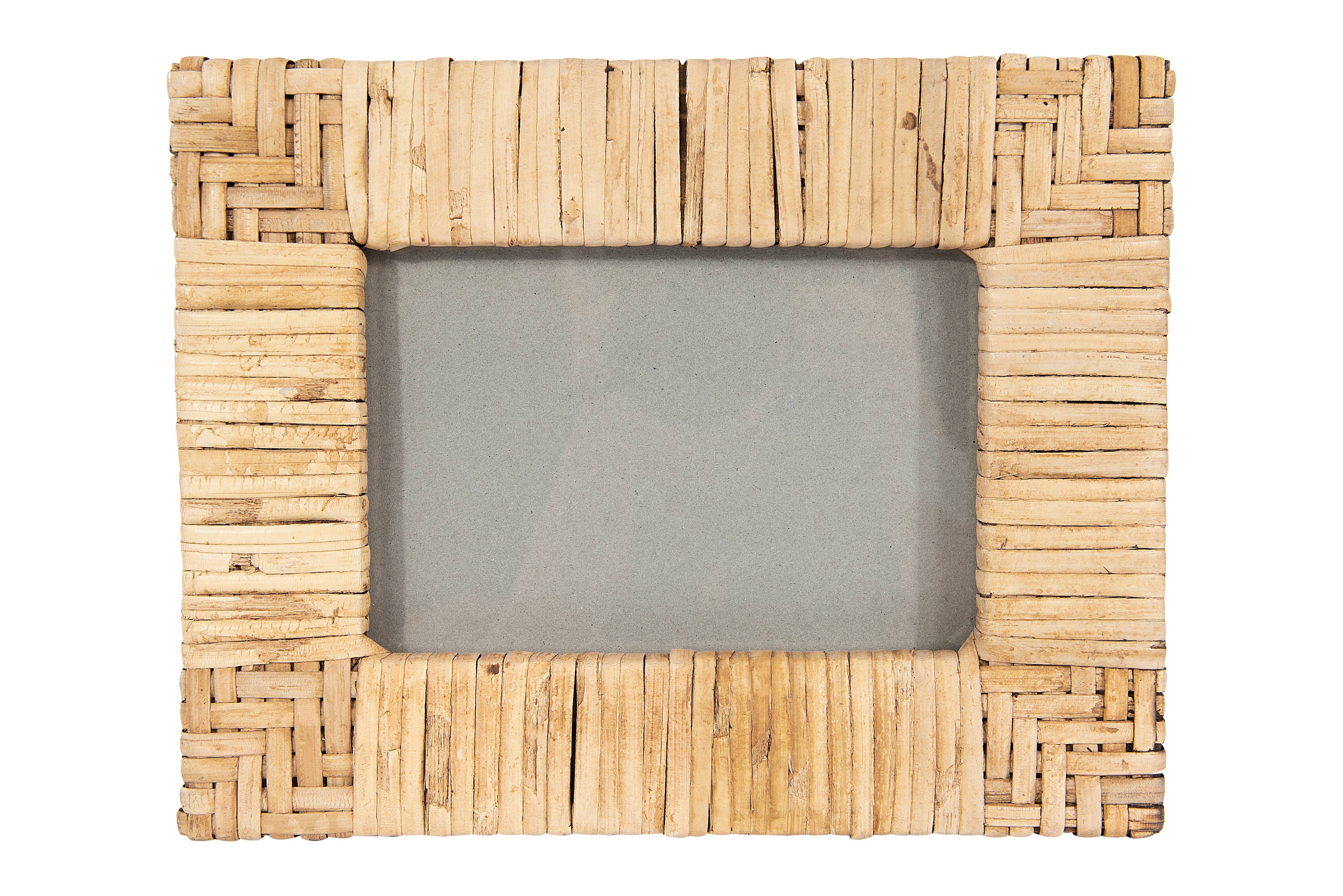 Handwoven Rattan Photo Frame (Holds 4" x 6" Photo) - Nomad Home