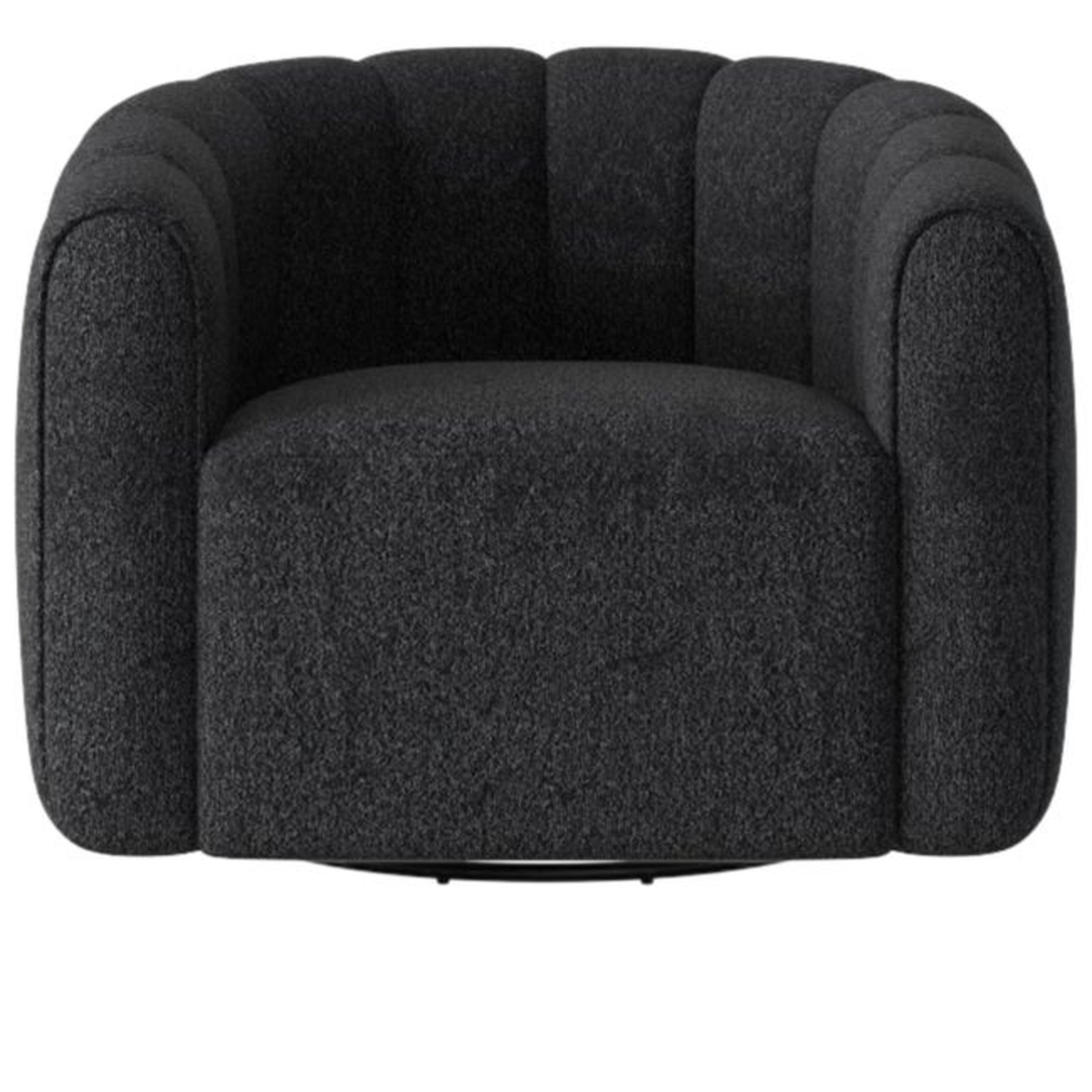 Fitz Bloce Noir Swivel Chair - CB2