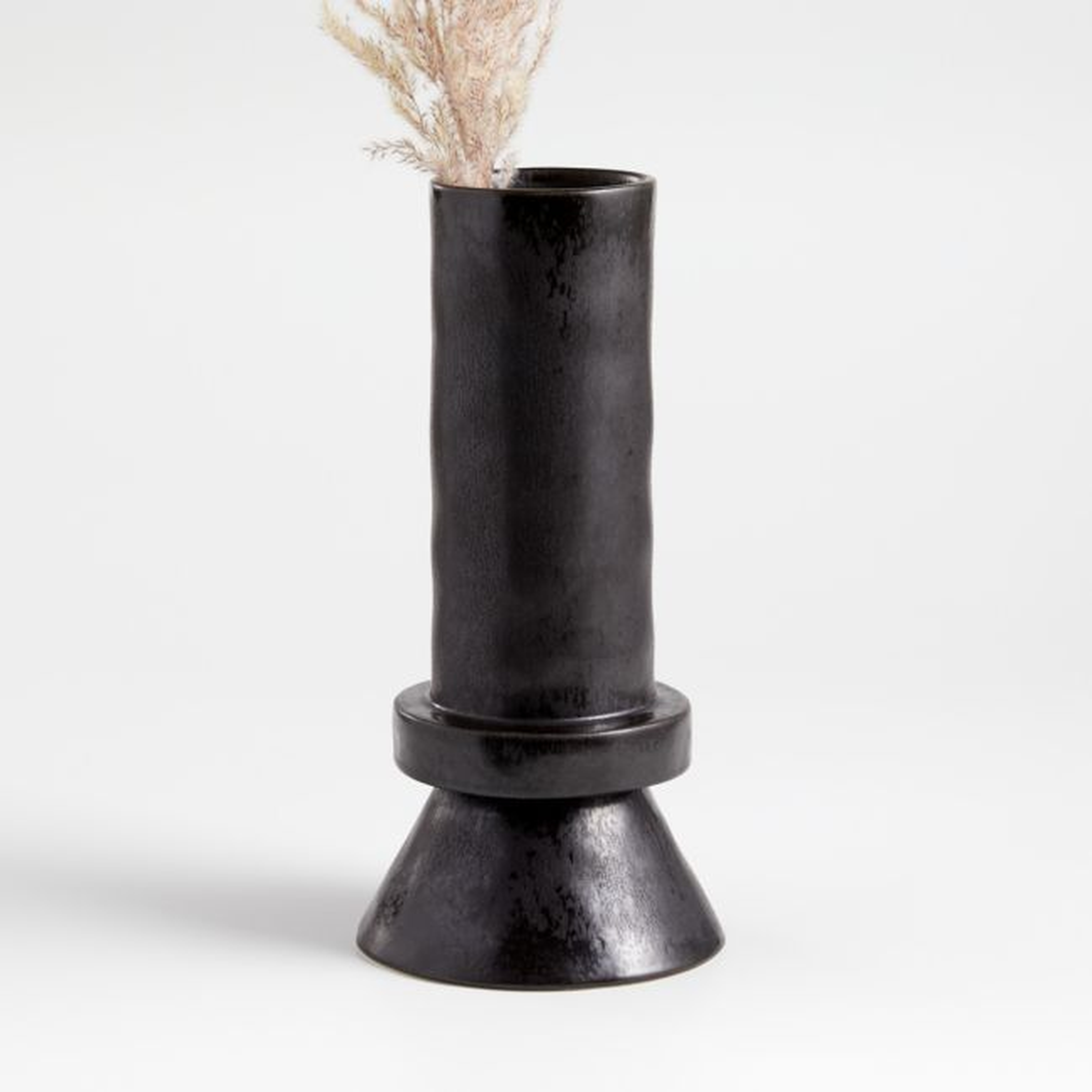Black Brutalist Vase by Leanne Ford - Crate and Barrel