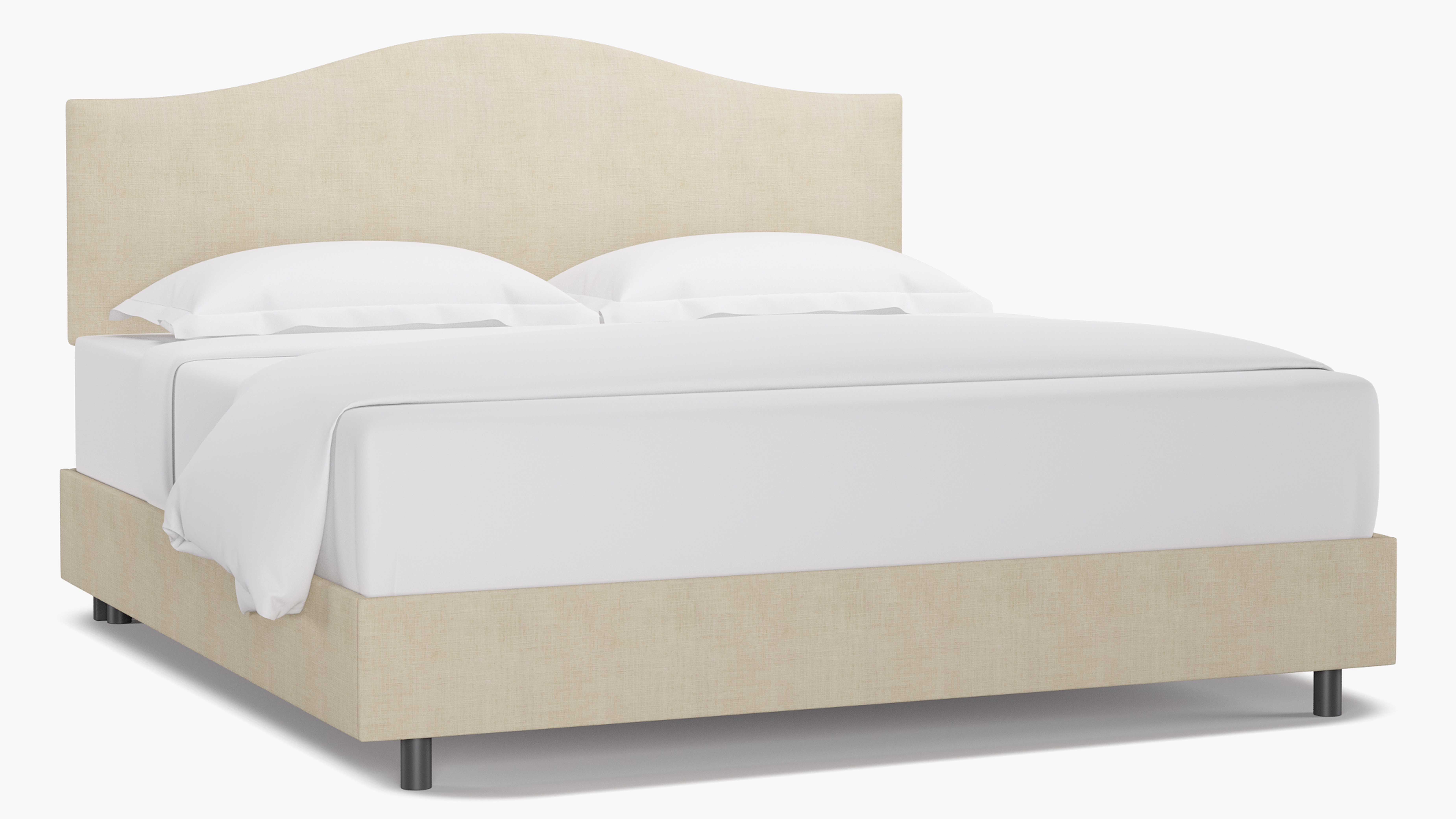 Camelback Bed, Talc Everyday Linen, King - The Inside