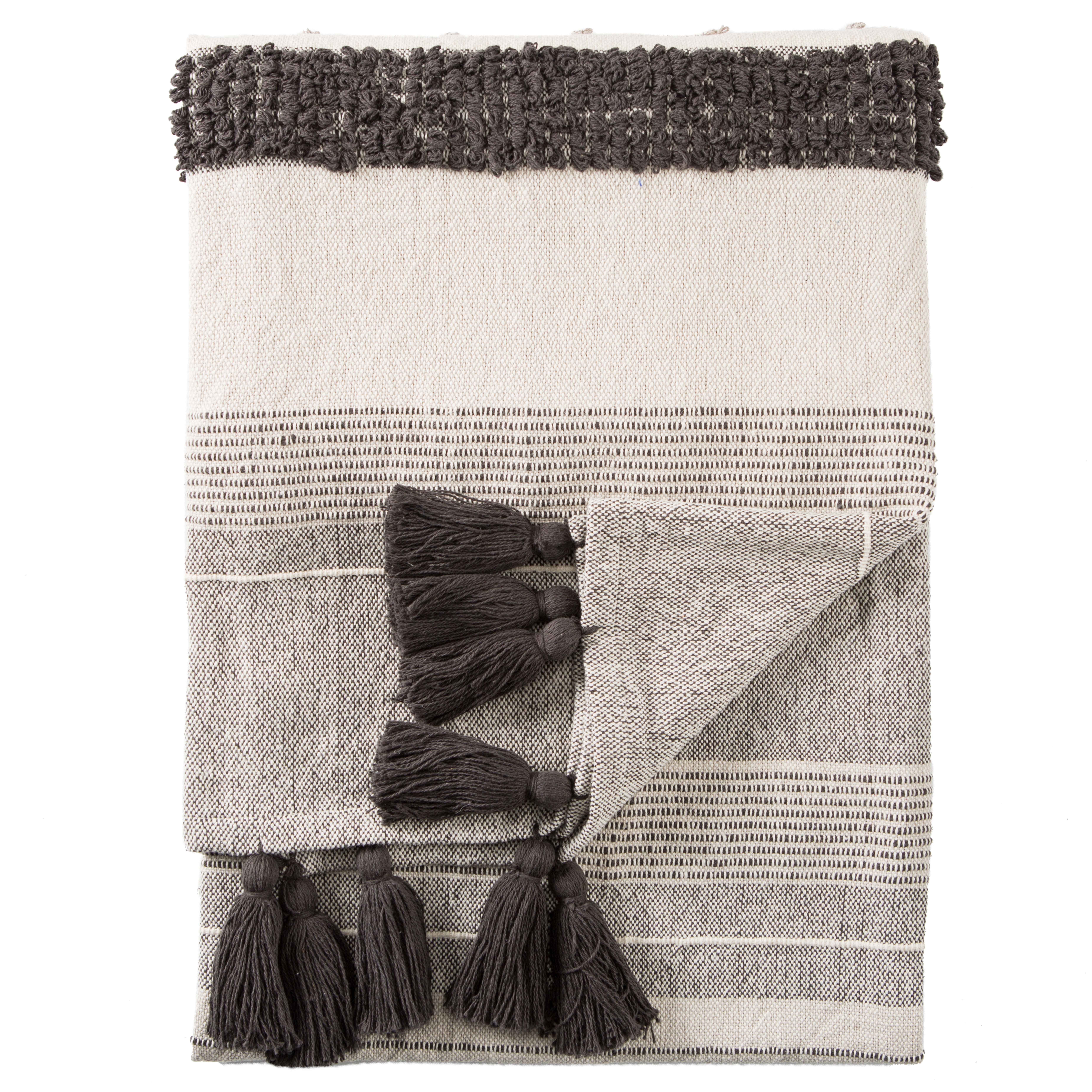 Sojourn Throw, Black & Gray - Collective Weavers