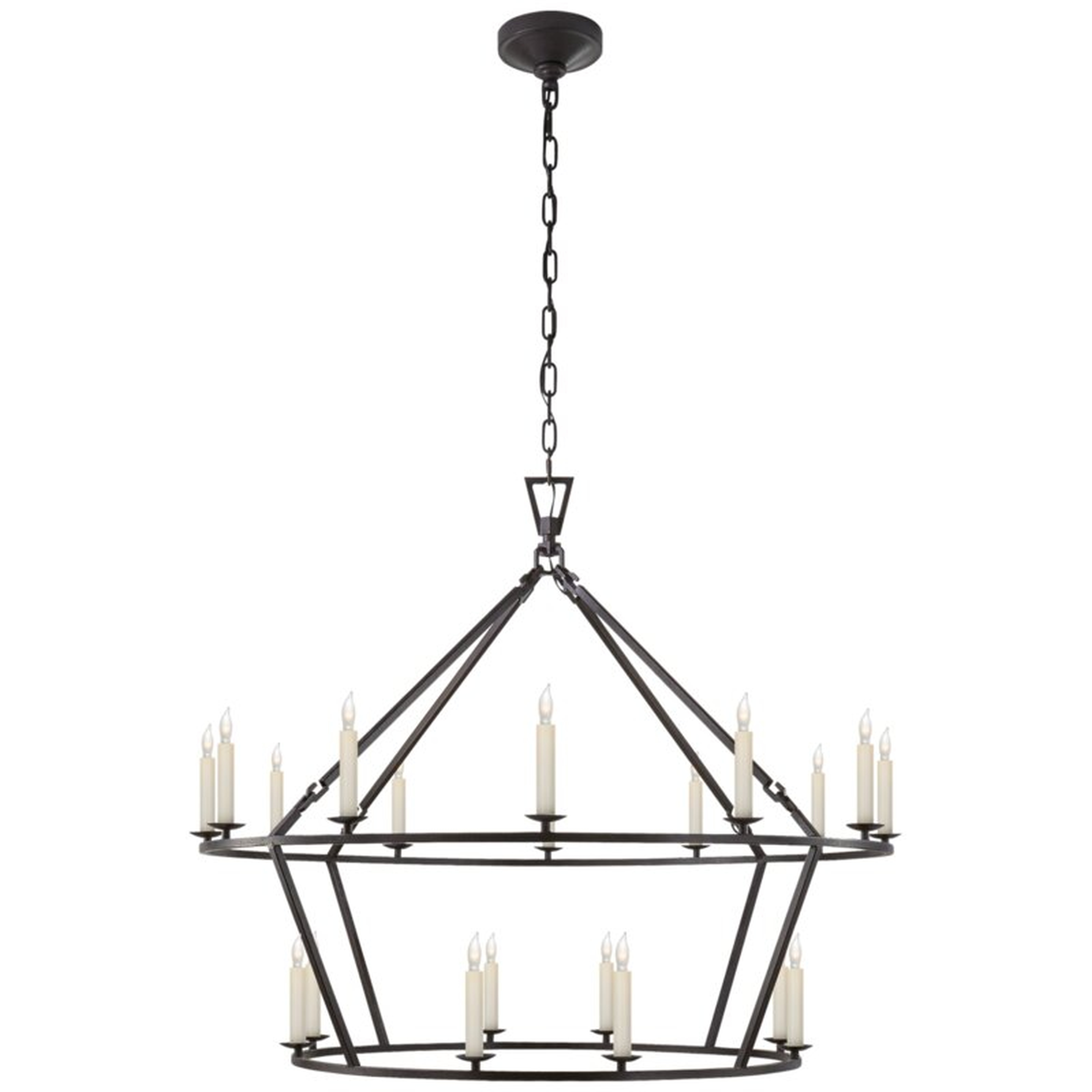 Visual Comfort Signature Chapman & Myers Darlana Large Two-Tiered Ring Chandelier - Perigold