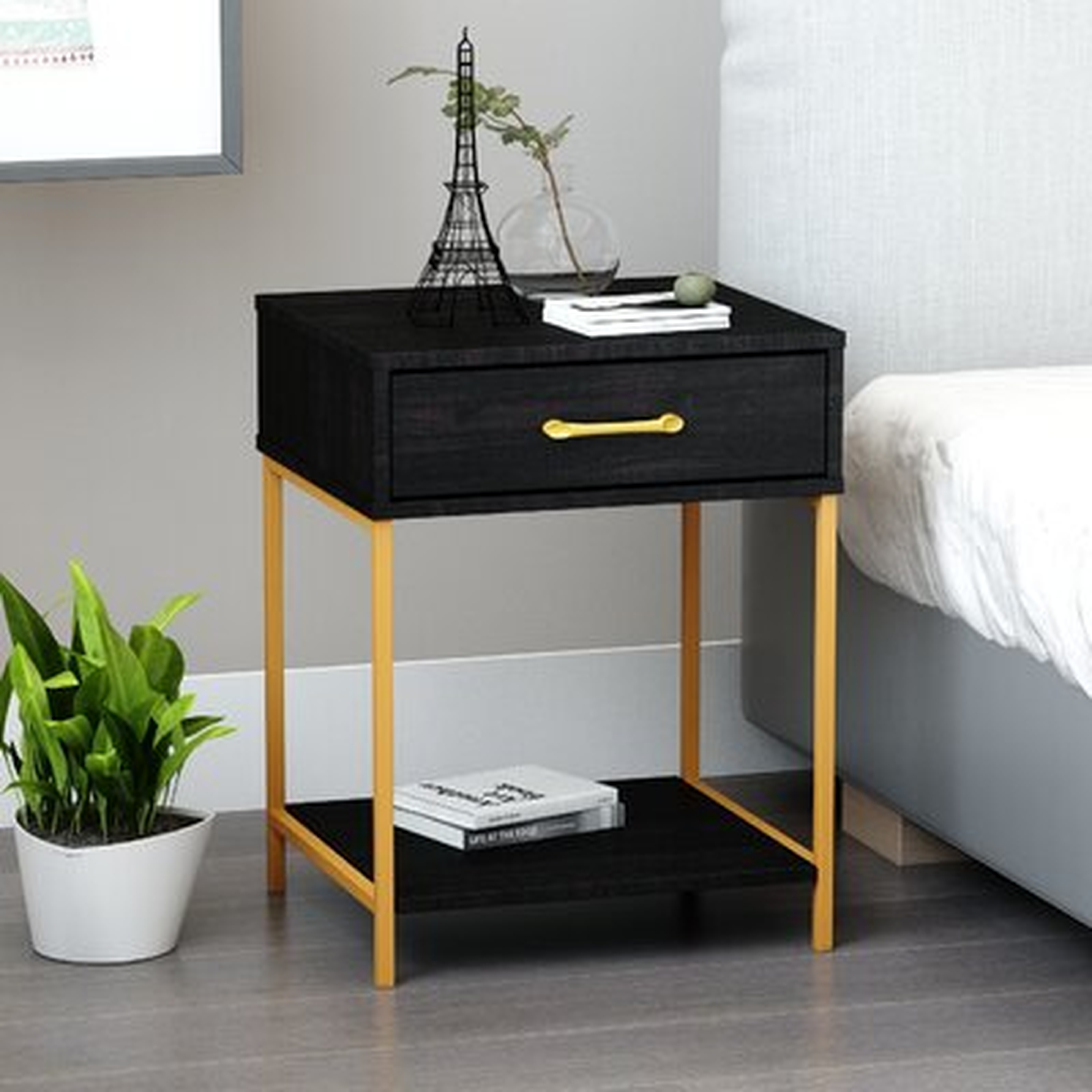 Nightstand, End Table, Side Table With Drawer And Shelf - Wayfair