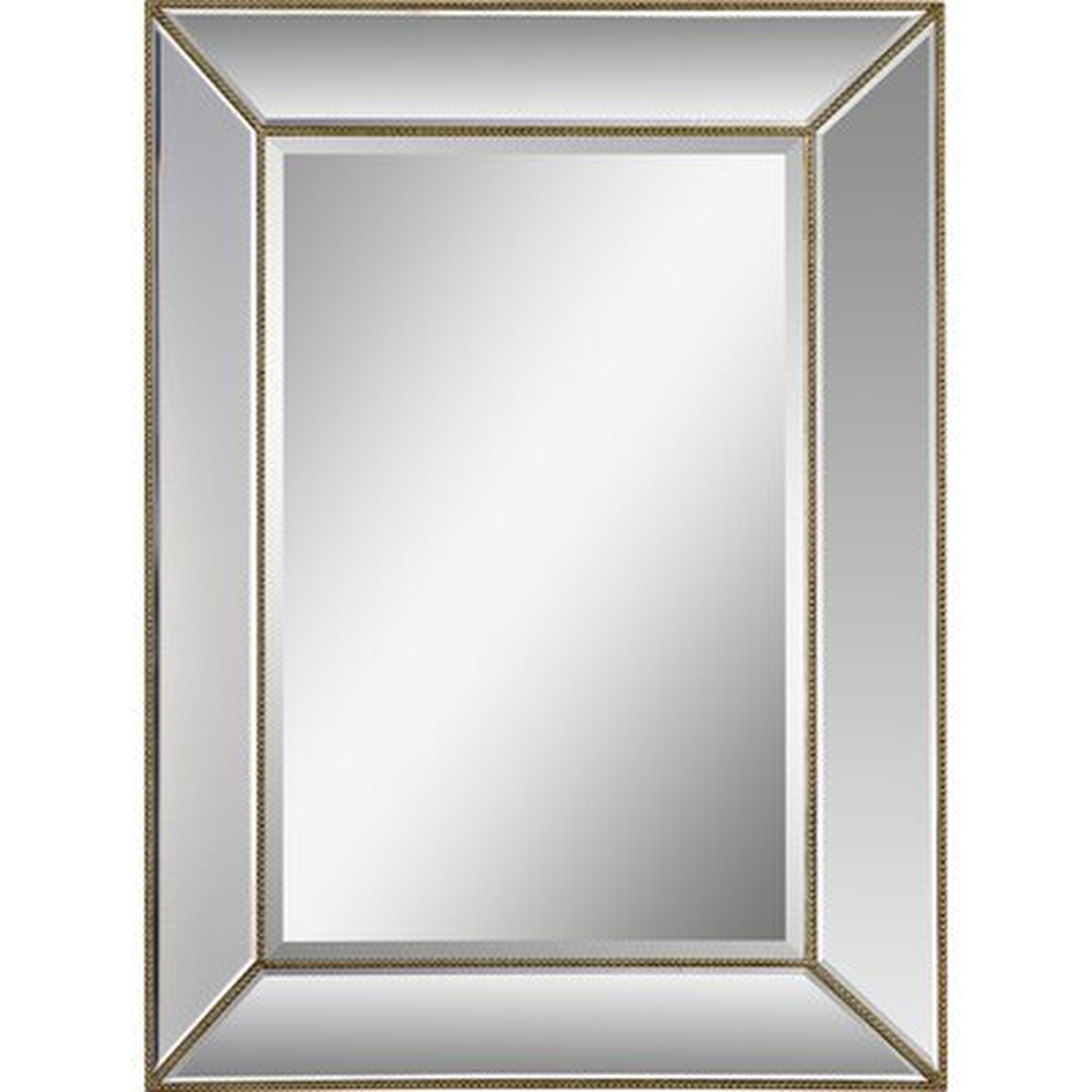 Kearsarge Gold Beaded Rectangular Frame Wall Mirror - Wayfair