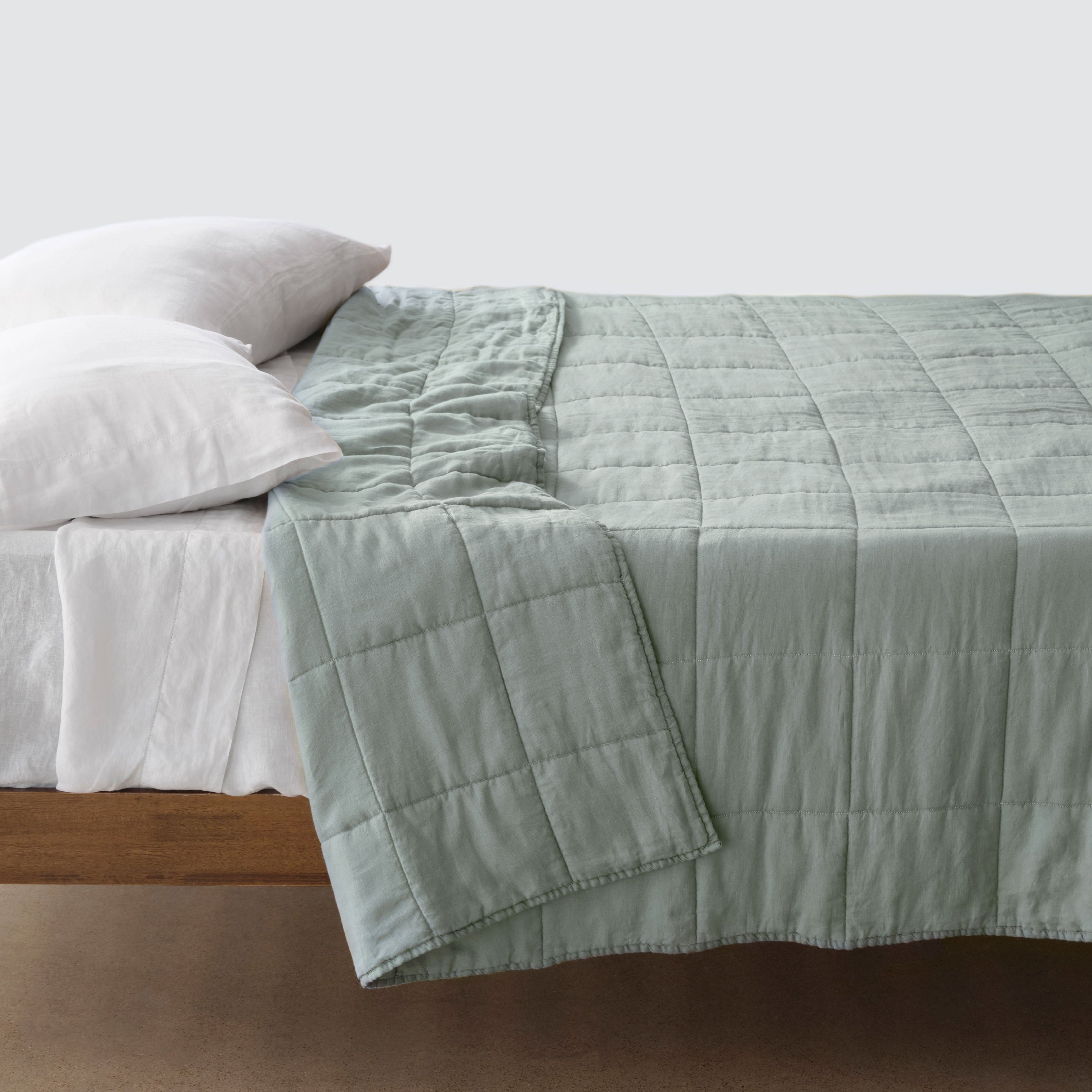 The Citizenry Stonewashed Linen Quilt | Full/Queen | Seaglass - The Citizenry