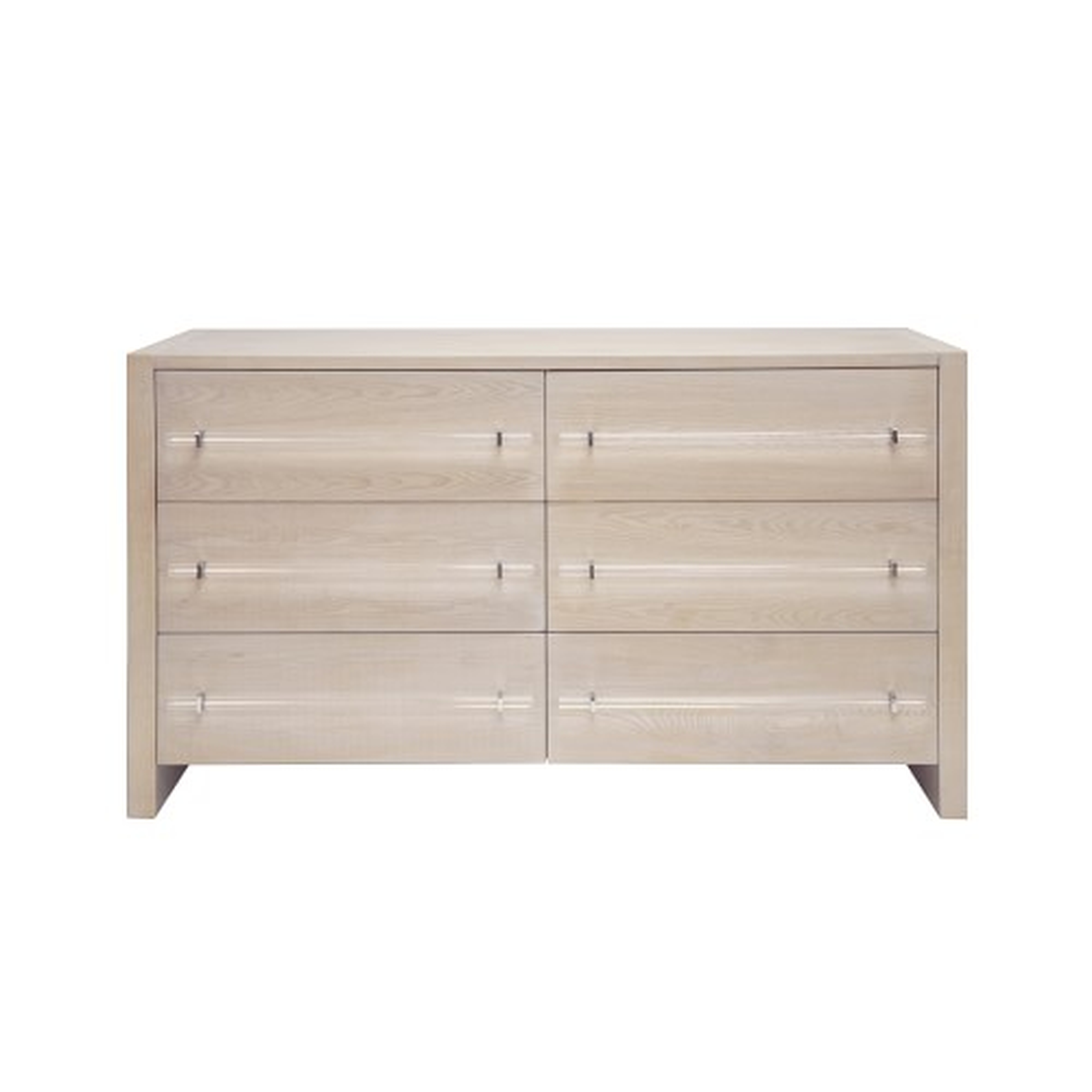 Capitola 6 Drawer Dresser, Wood, Natural Oak, Acrylic - Williams Sonoma