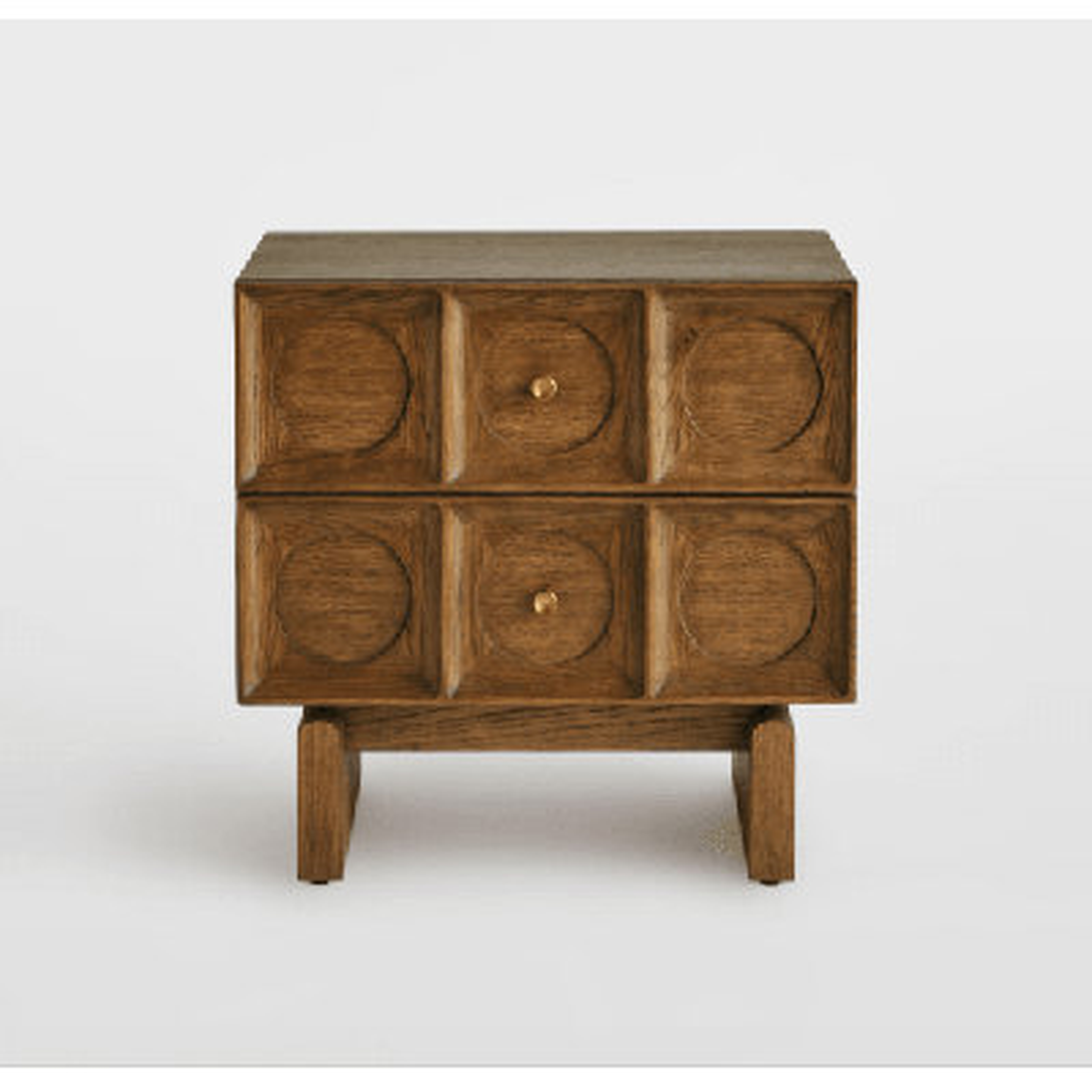 Keanu 2 - Drawer Solid Wood Nightstand in Brown - AllModern