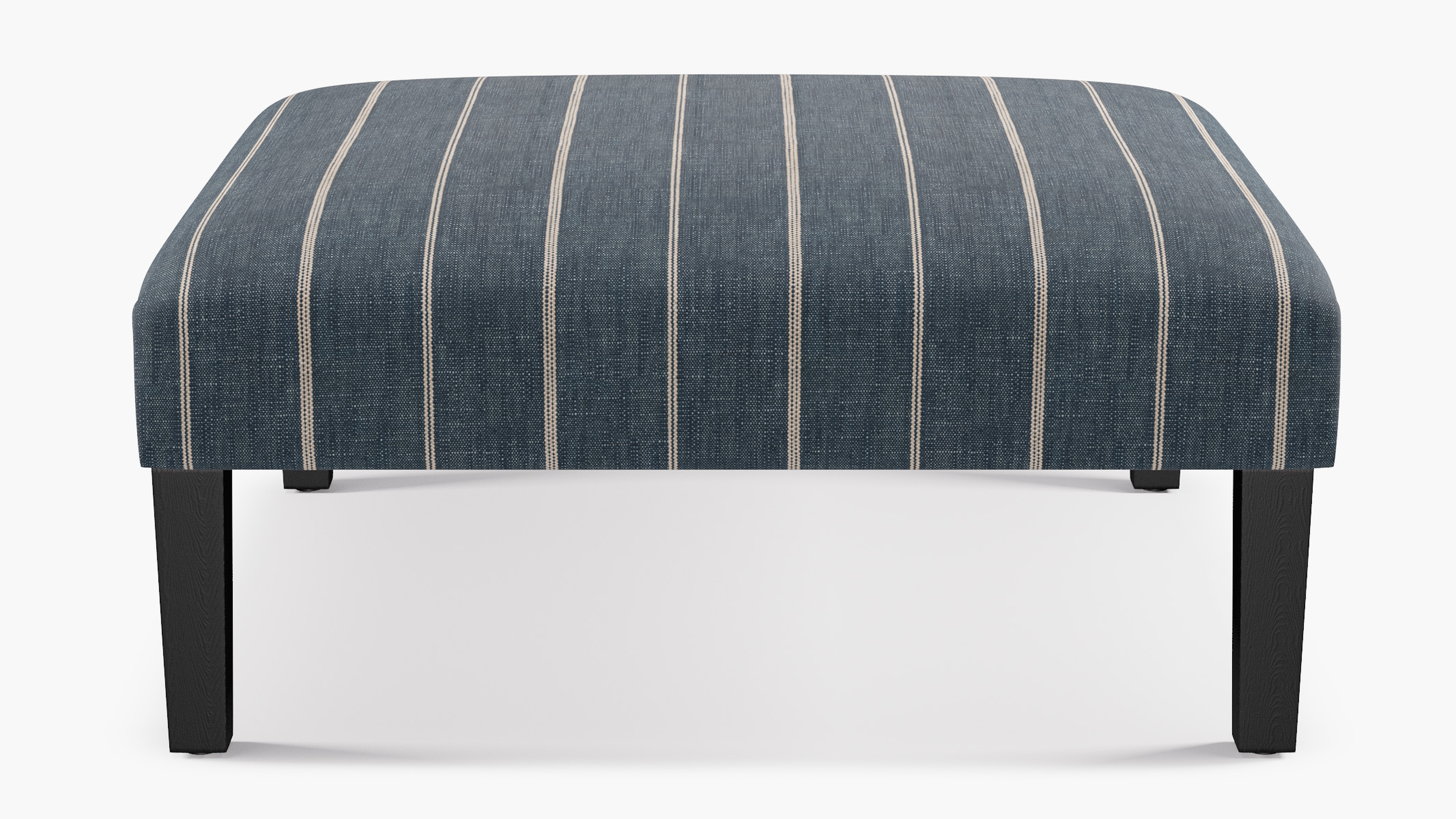 Cocktail Ottoman, Indigo Fritz, Black - The Inside