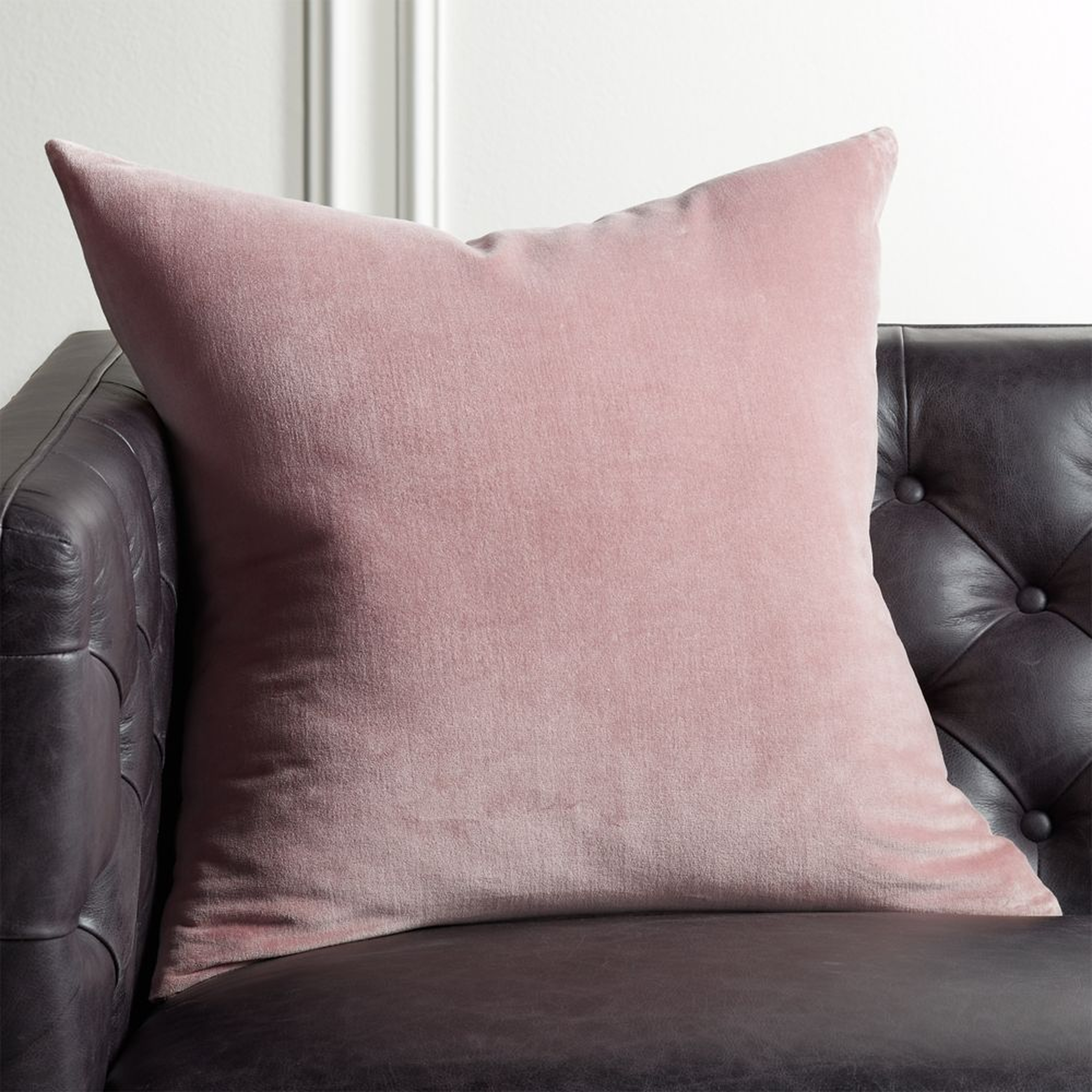 23" Leisure Dusty Orchid Pillow with Down-Alternative Insert - CB2