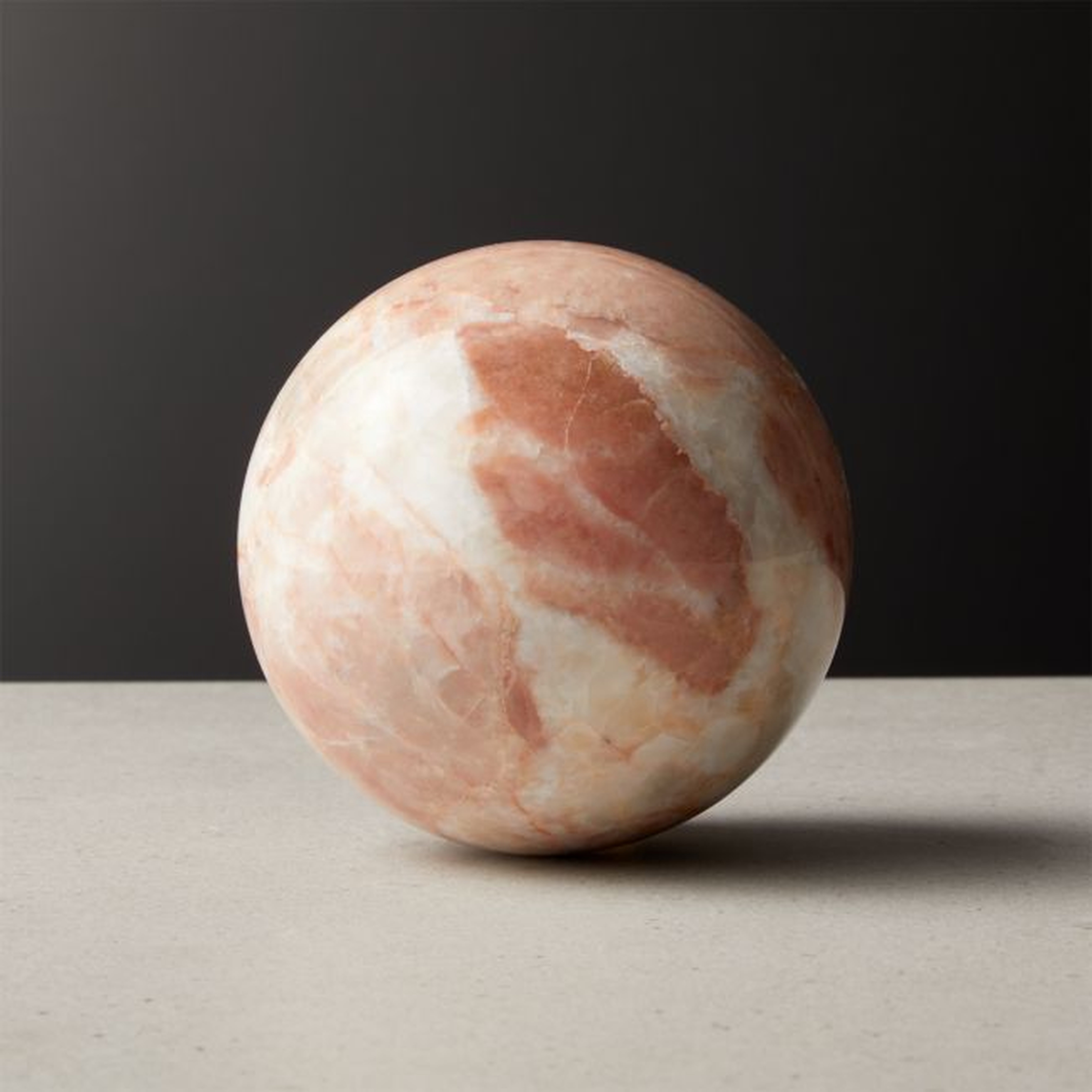 Pink Marble Sphere - CB2