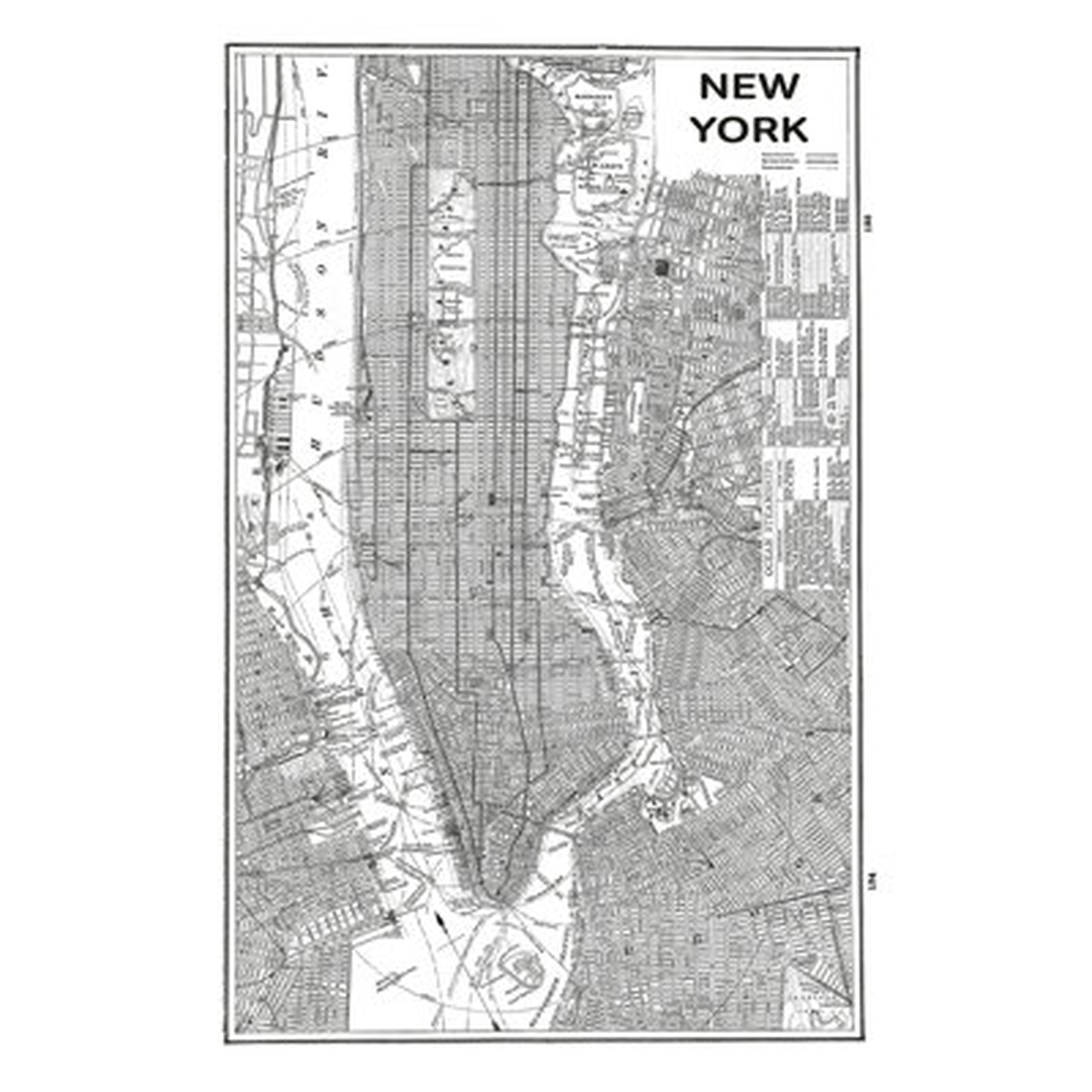 Inverted New York Map - Wayfair