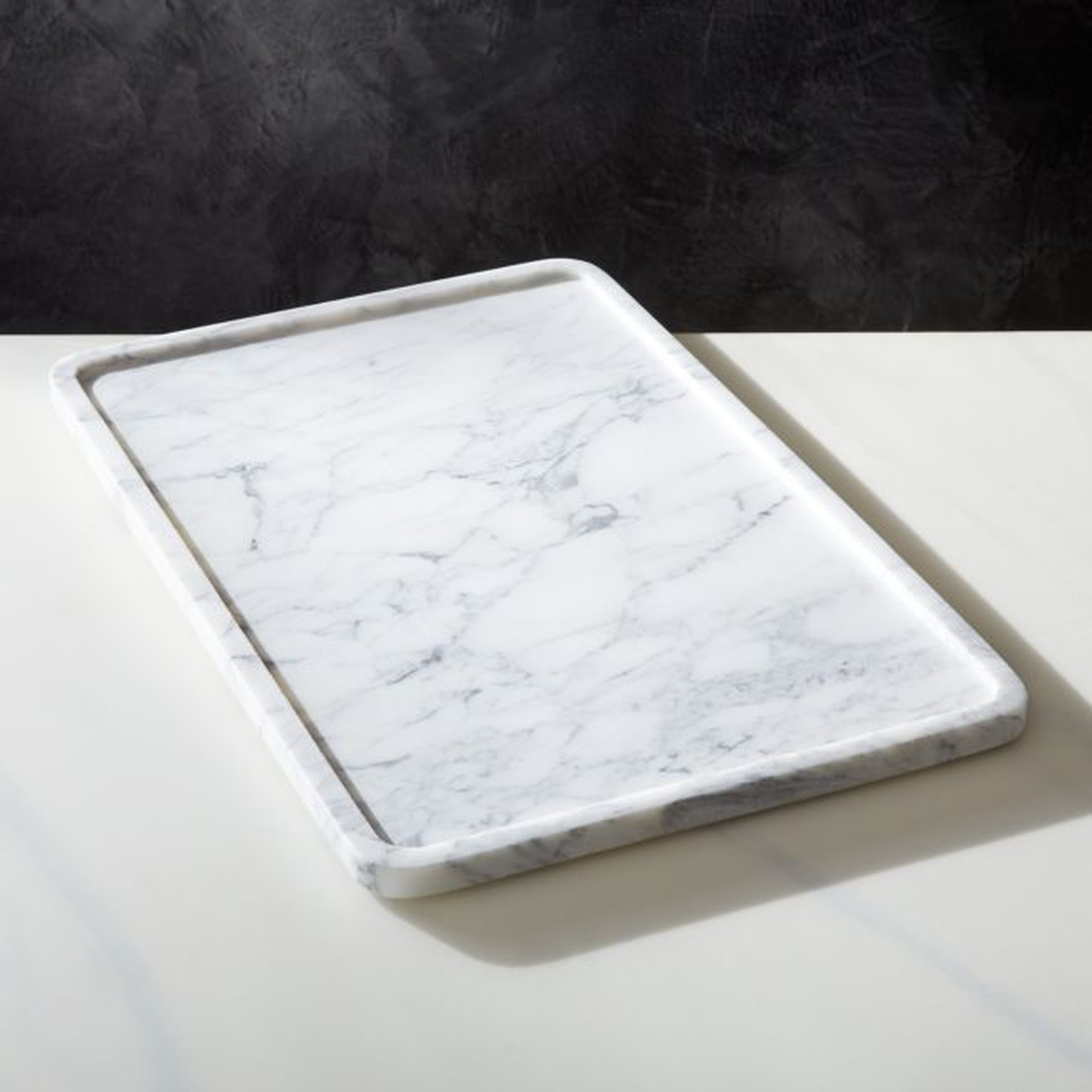Rectangular Marble Serving Tray by Jennifer Fisher - CB2