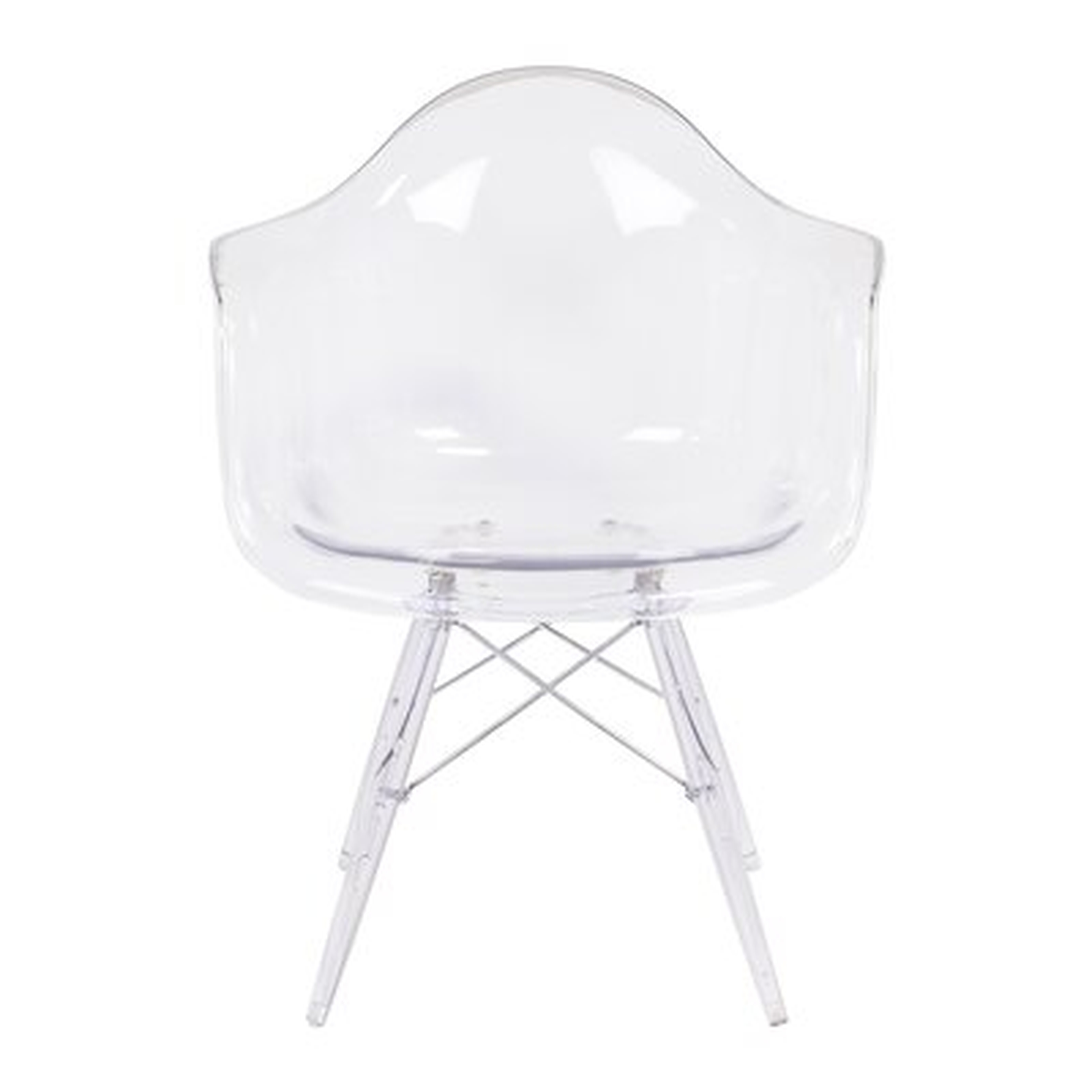 Modern Style Arm Chair with Transparent Clear Legs - Wayfair