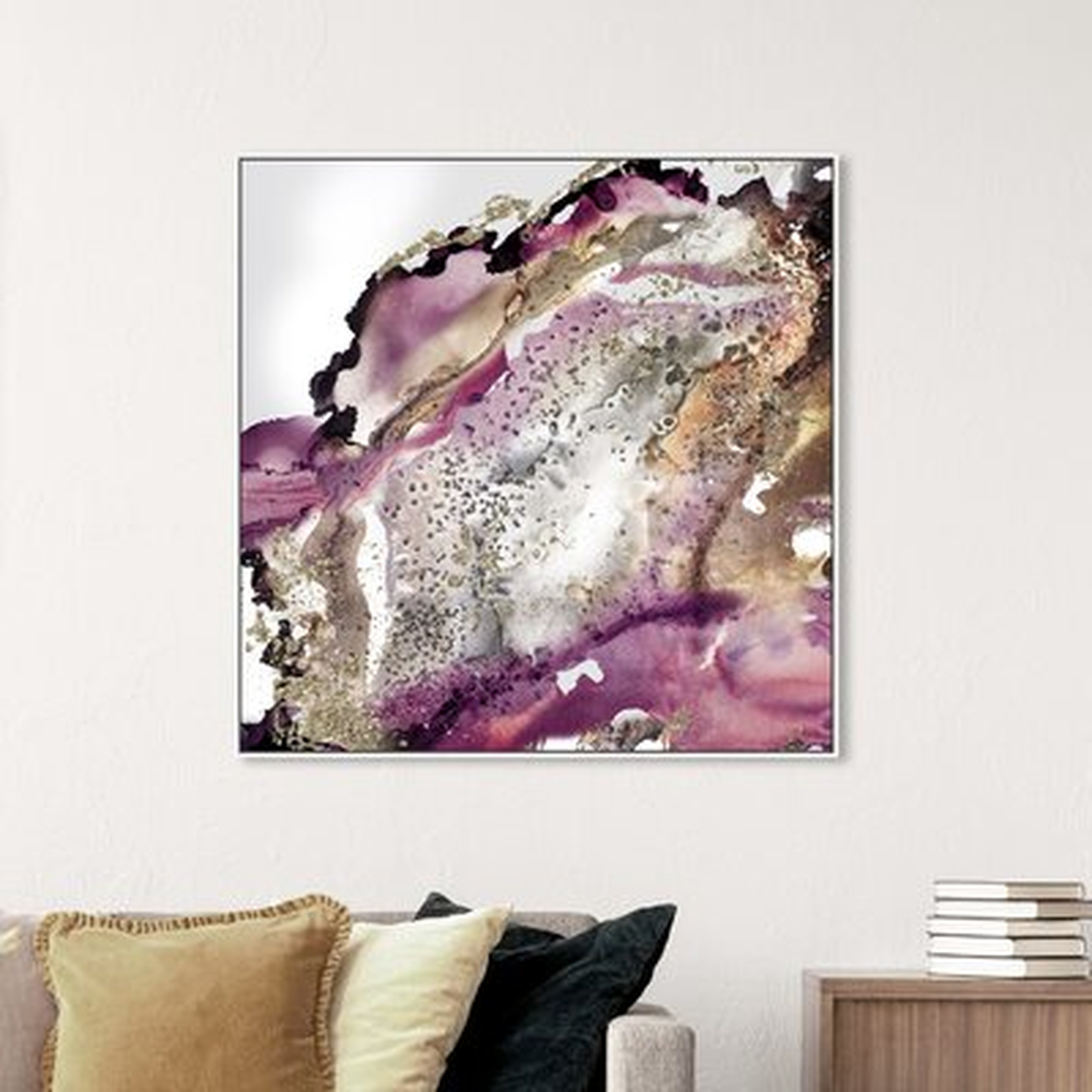 Abstract Glitter Bang I Dripping - Painting Print on Canvas - Wayfair