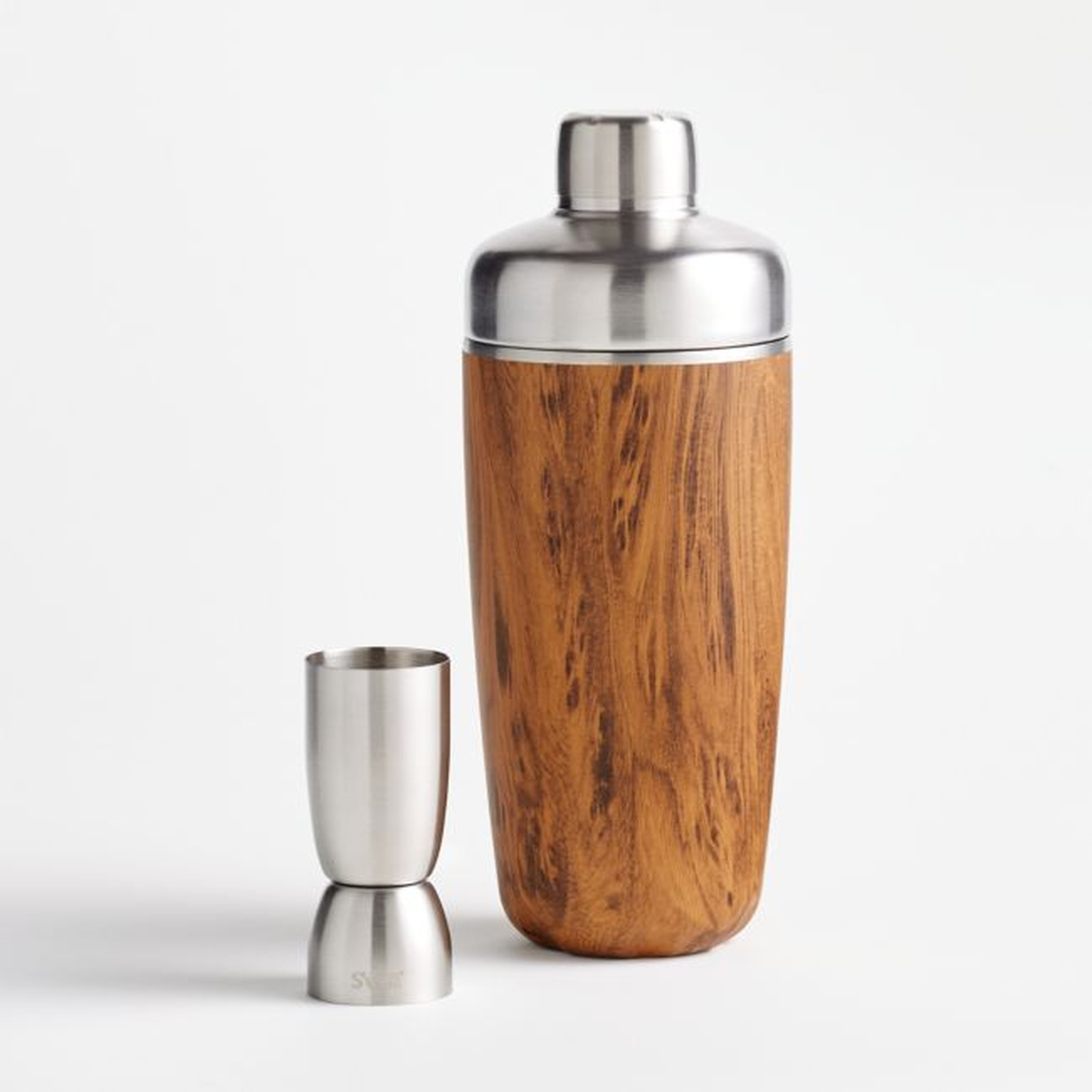 S'well Teakwood Cocktail Shaker Set - Crate and Barrel