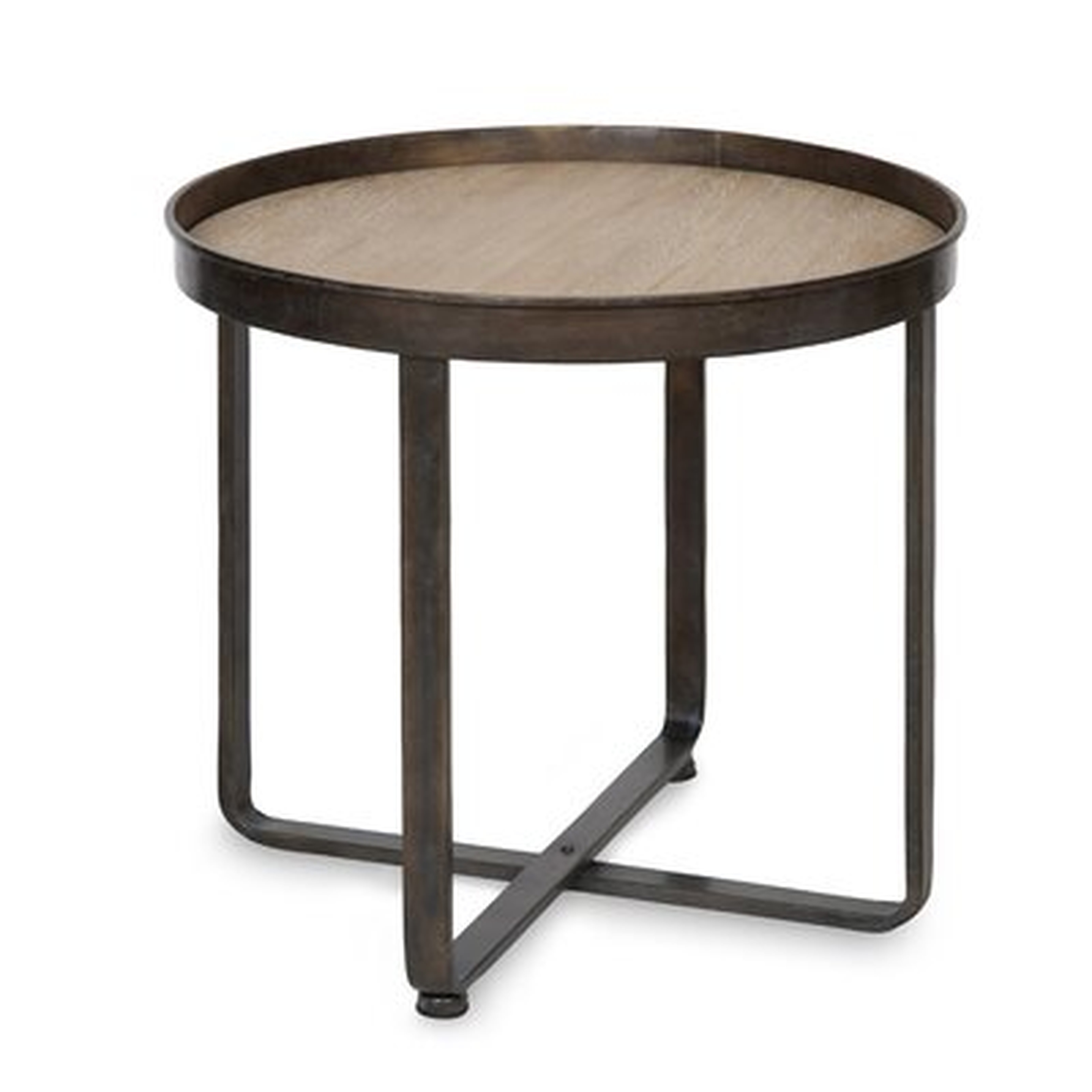 Quiles Round Metal End Table - Wayfair