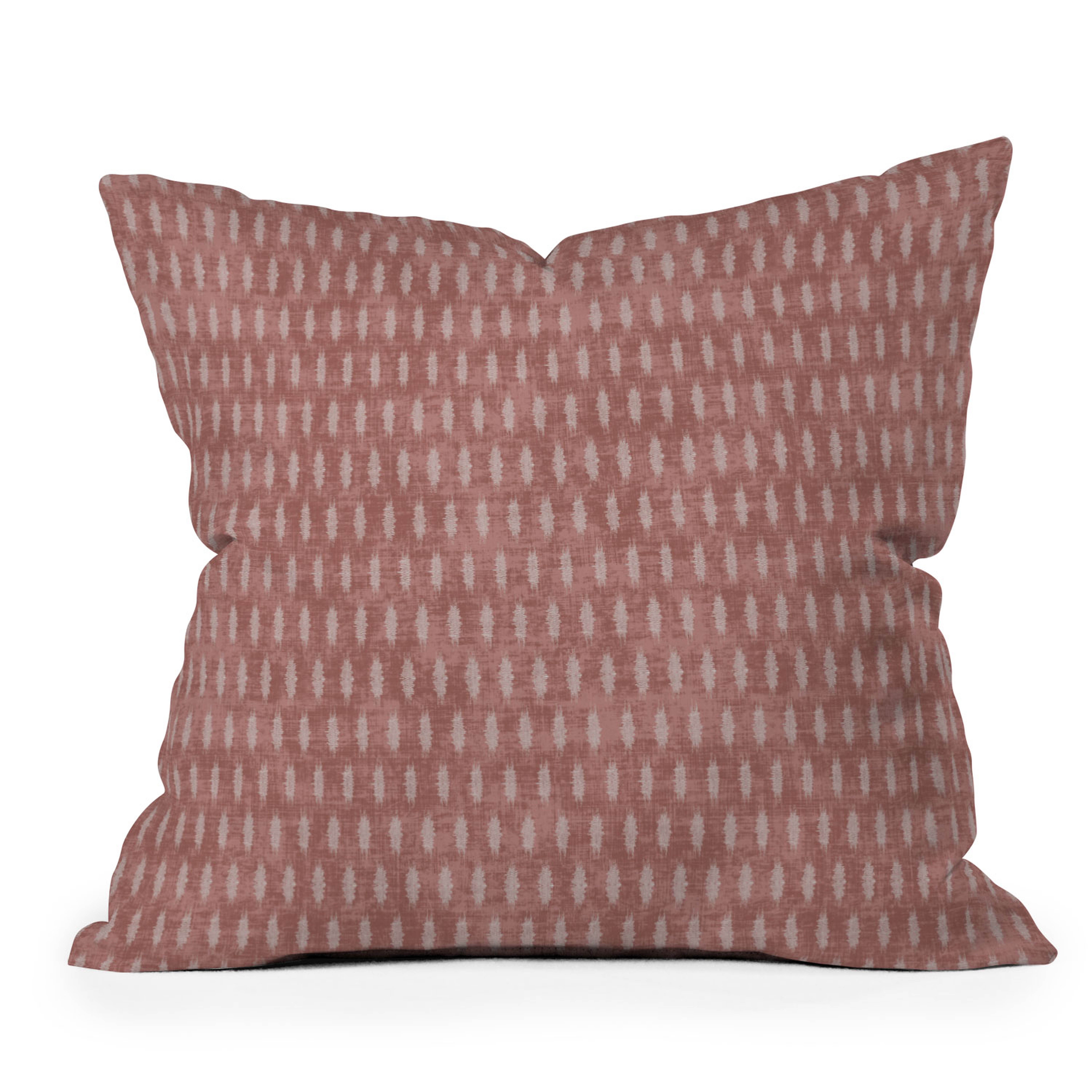 Umbra Ikat Marsala by Holli Zollinger - Outdoor Throw Pillow 18" x 18" - Deny Designs