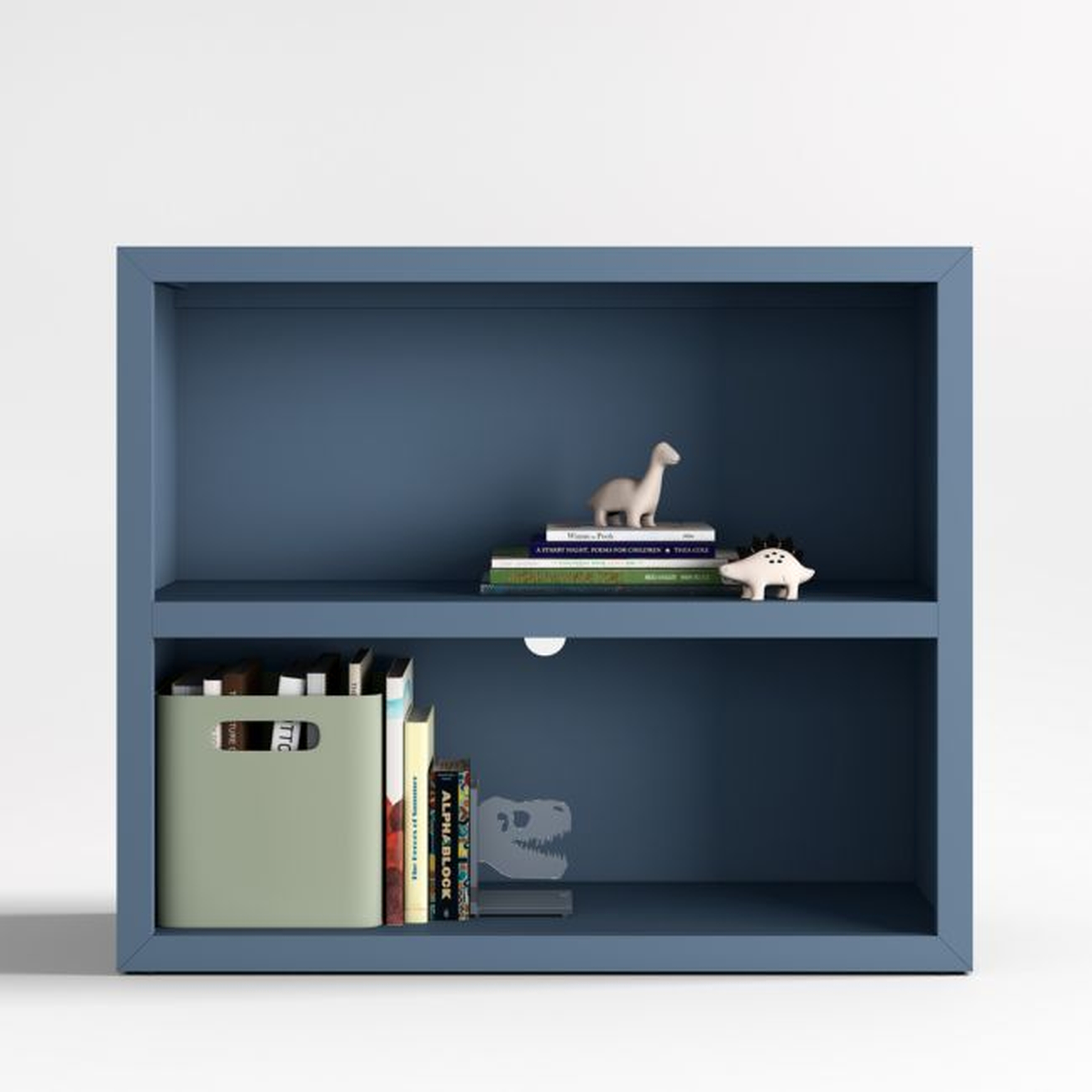 Ever Simple Modular Slate Blue Wood Kids Bookcase - Crate & Kids