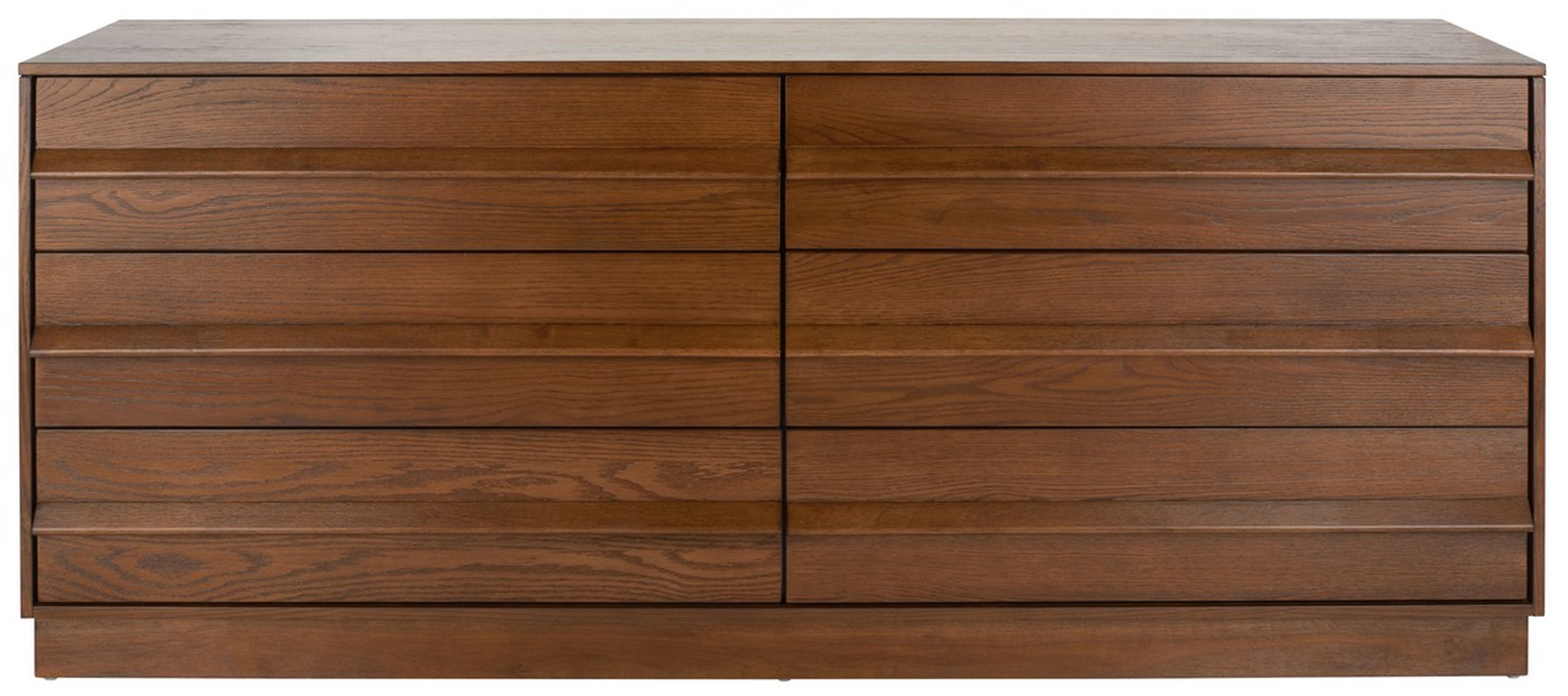 Deirdra 6 Drawer Wood Dresser - Medium Oak - Safavieh Couture