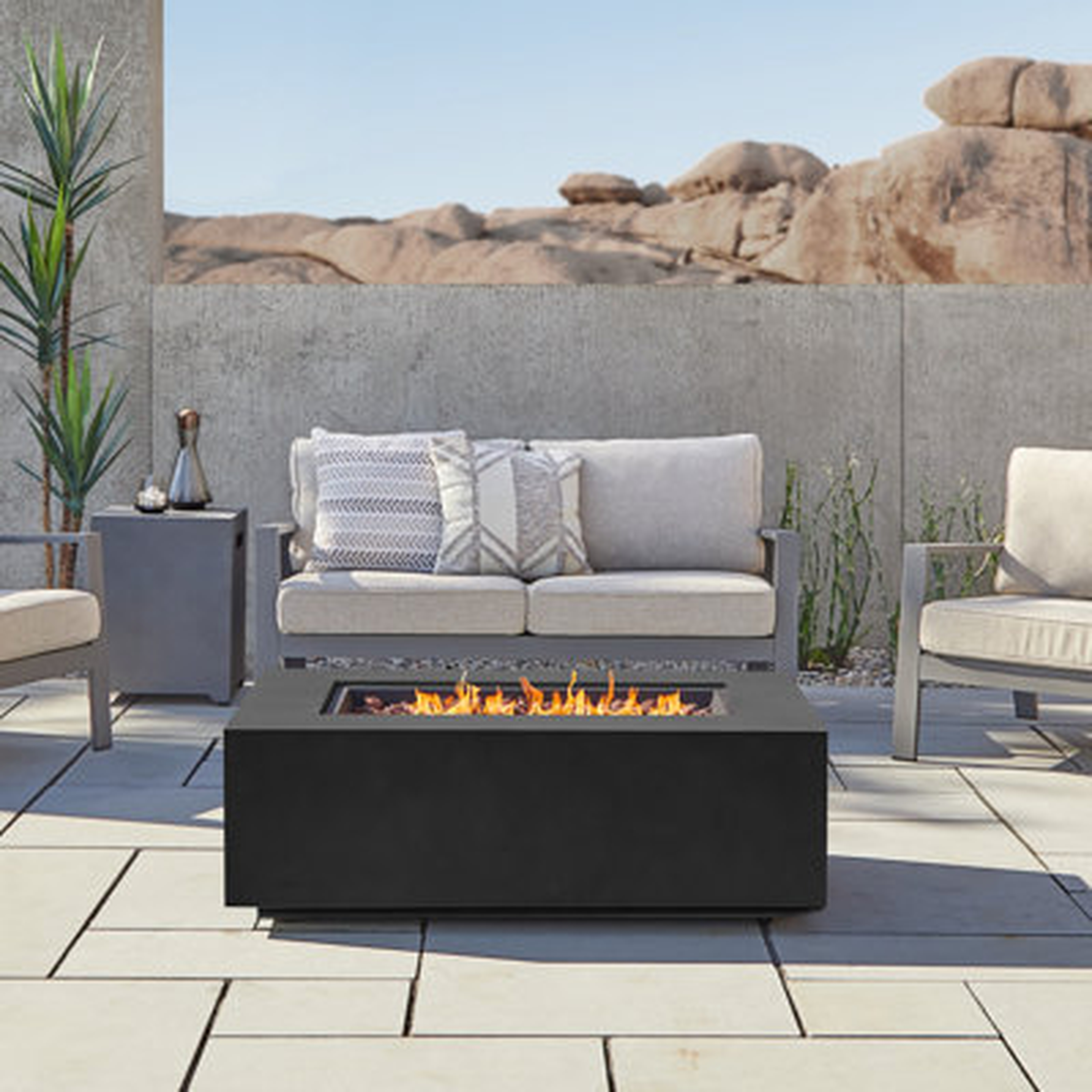AEGEAN Propane / Natural Gas Outdoor Fire Pit Table - Birch Lane
