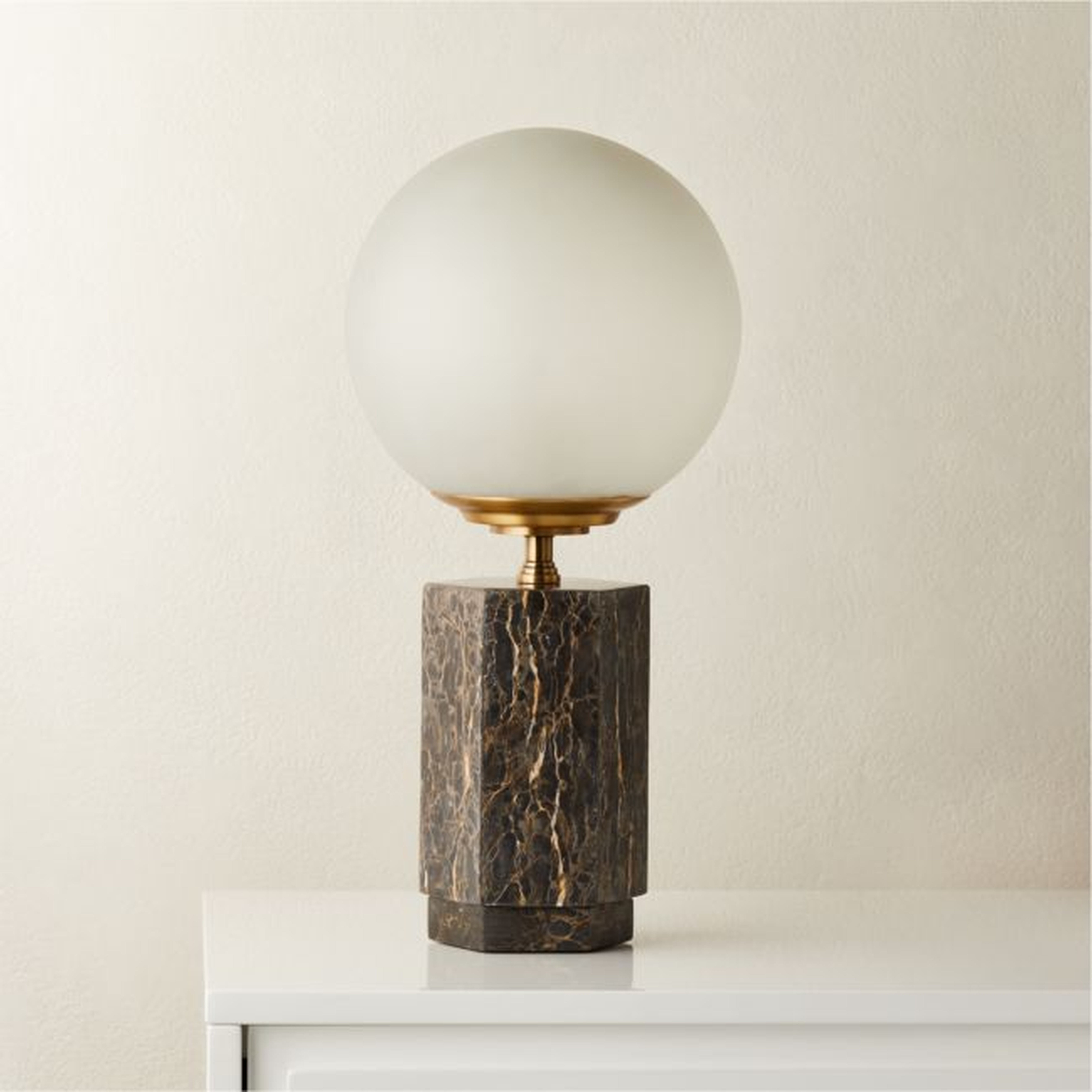 Charade Marble Globe Table Lamp - CB2