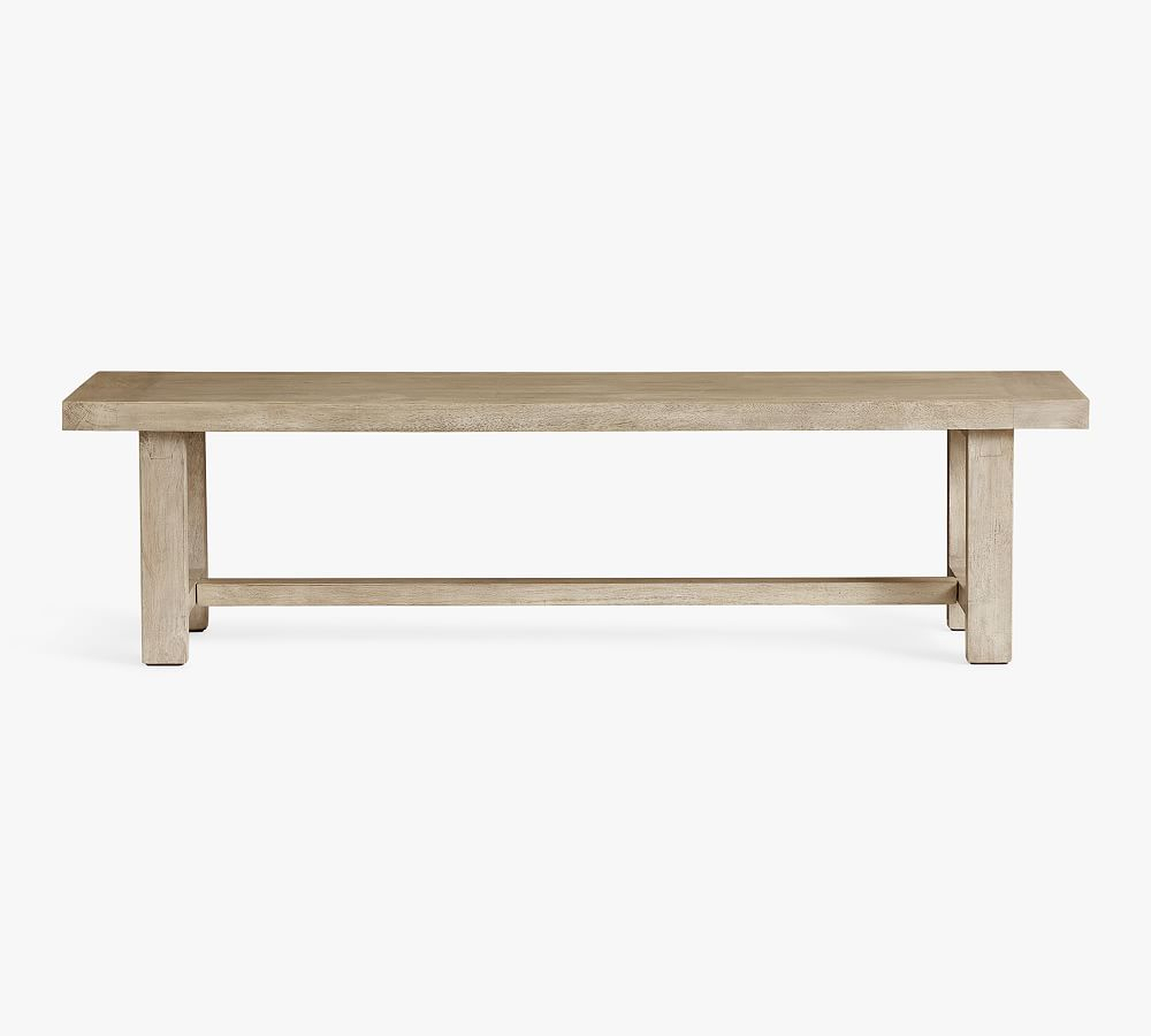 Reed Dining Bench, Warm Rustic Gray - Pottery Barn
