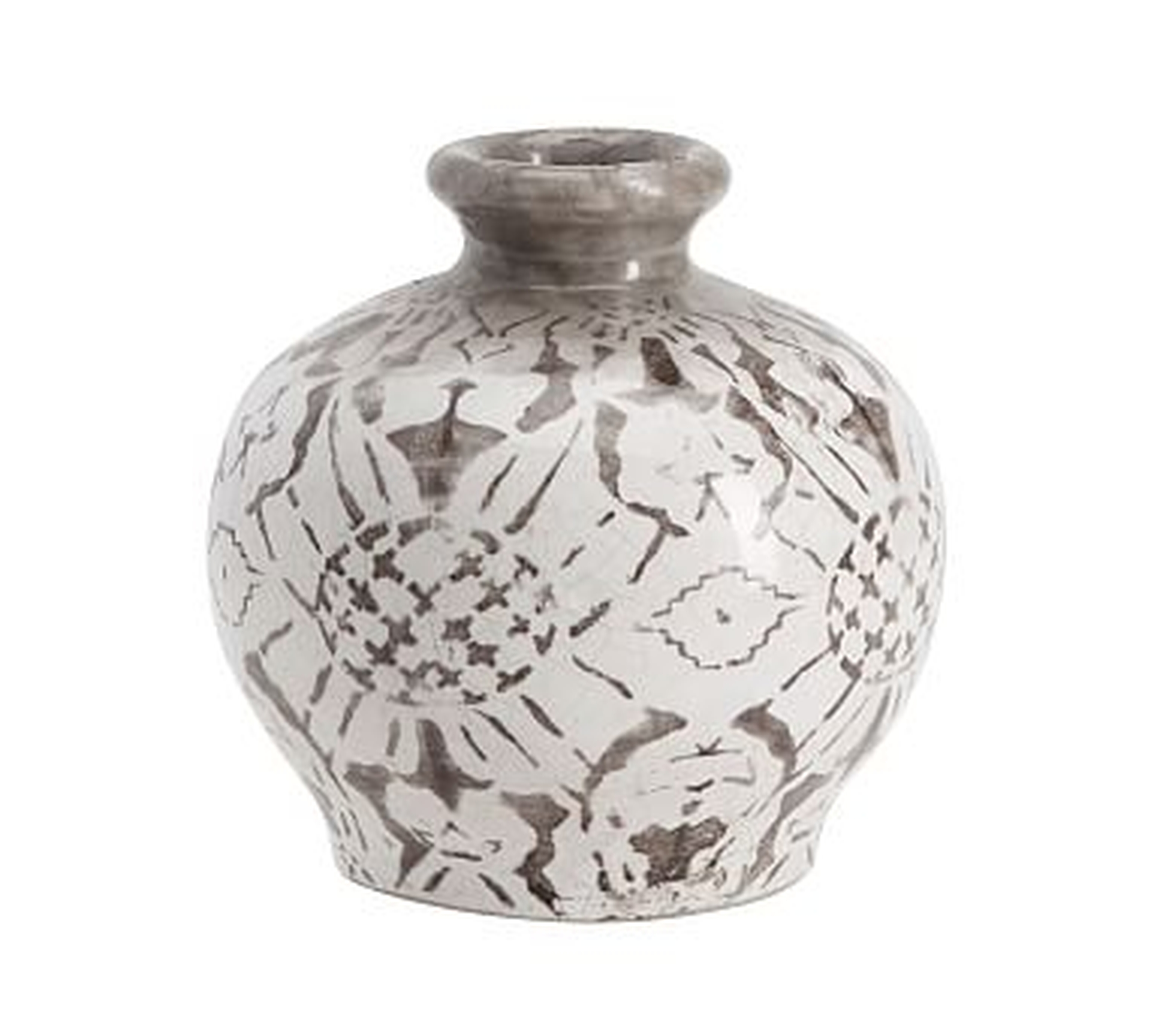 Collette Floral Vase, Gray, Bud - Pottery Barn