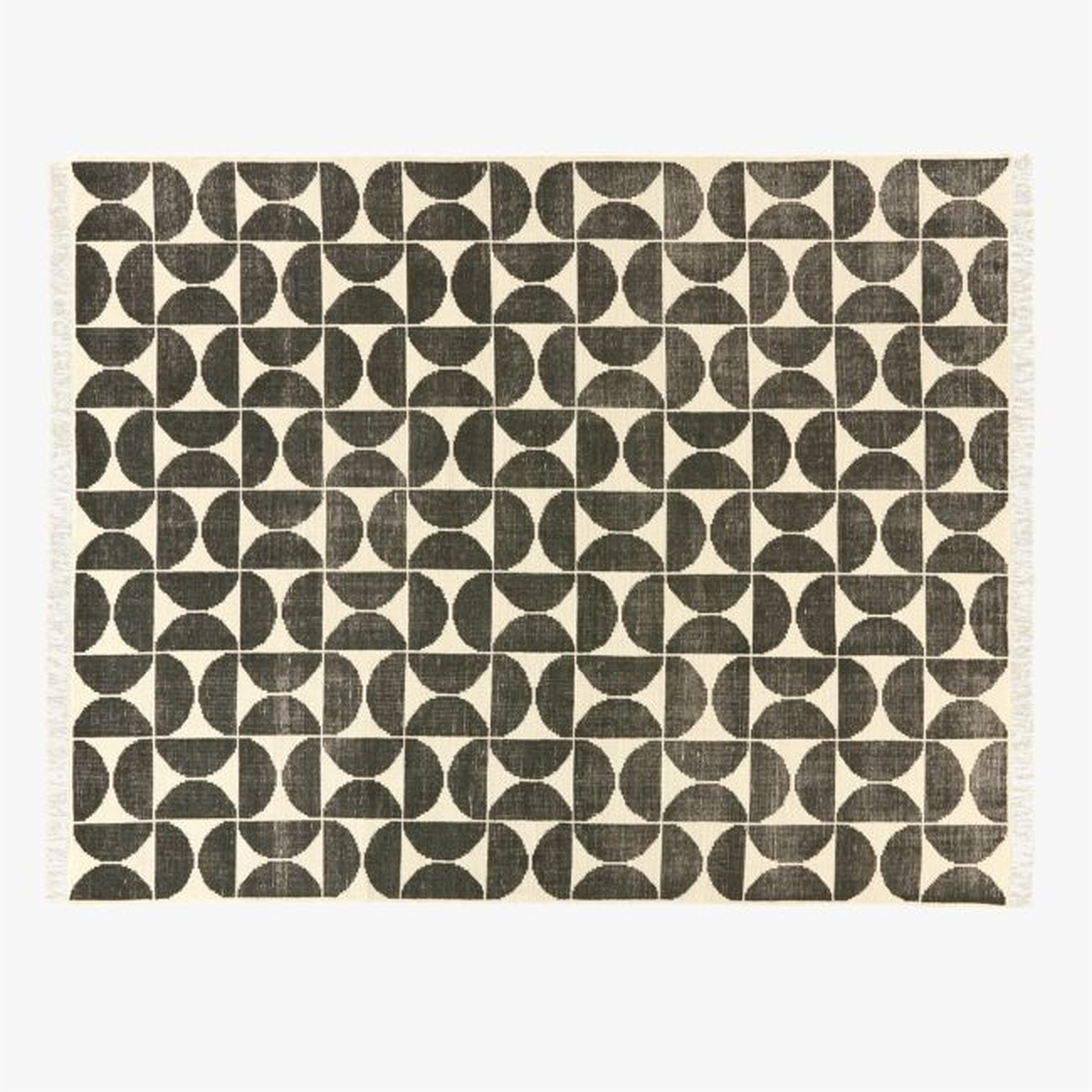 Myra Charcoal/White Hand-knotted Rug 8'x10 - CB2