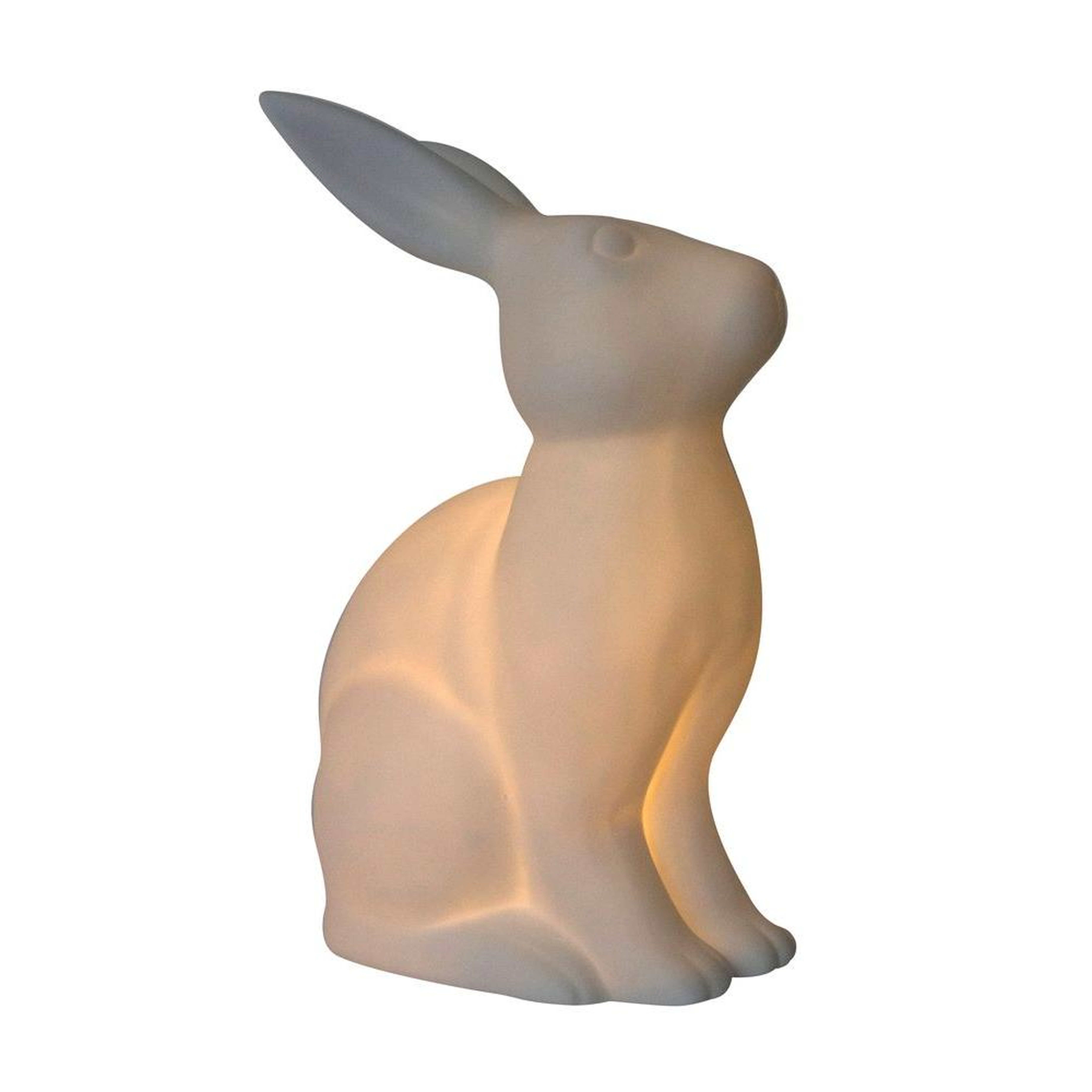 Simple Designs Animal Love 10.9 in. White Porcelain Bunny Rabbit Shaped Table Lamp - Home Depot
