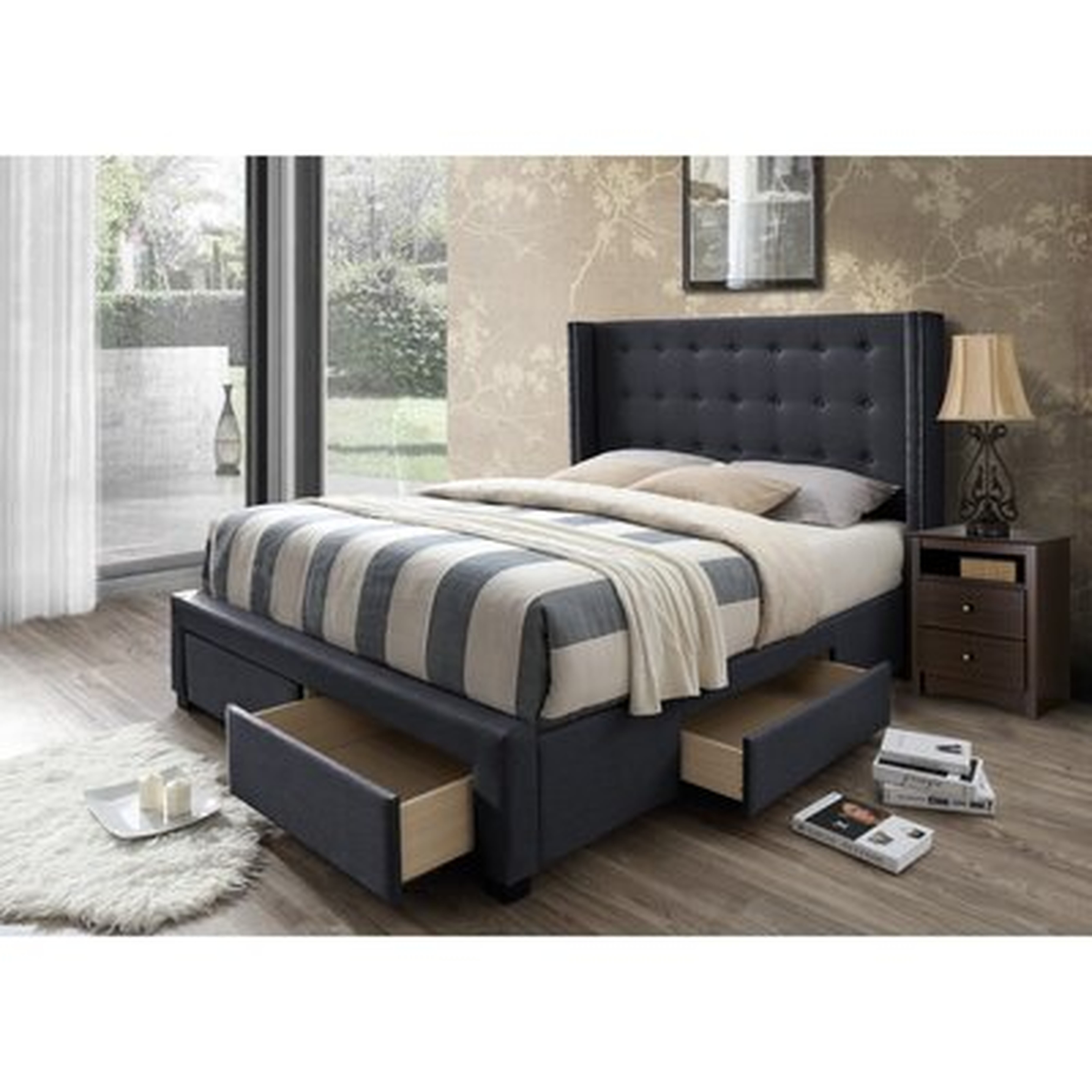 Kerens Upholstered Storage Standard Bed - Birch Lane