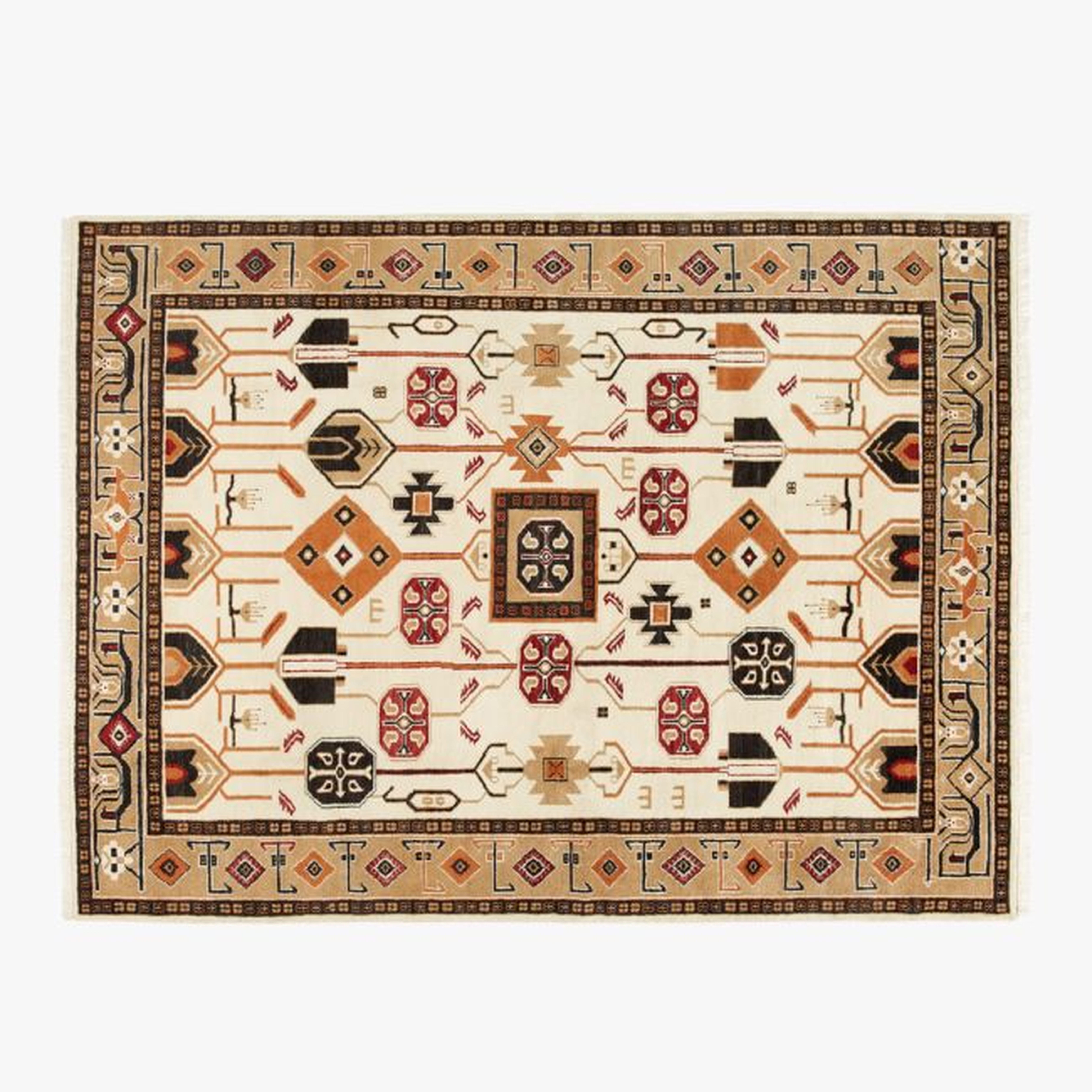 Eros Hand-Knotted Brown Rug 9'x12' - CB2