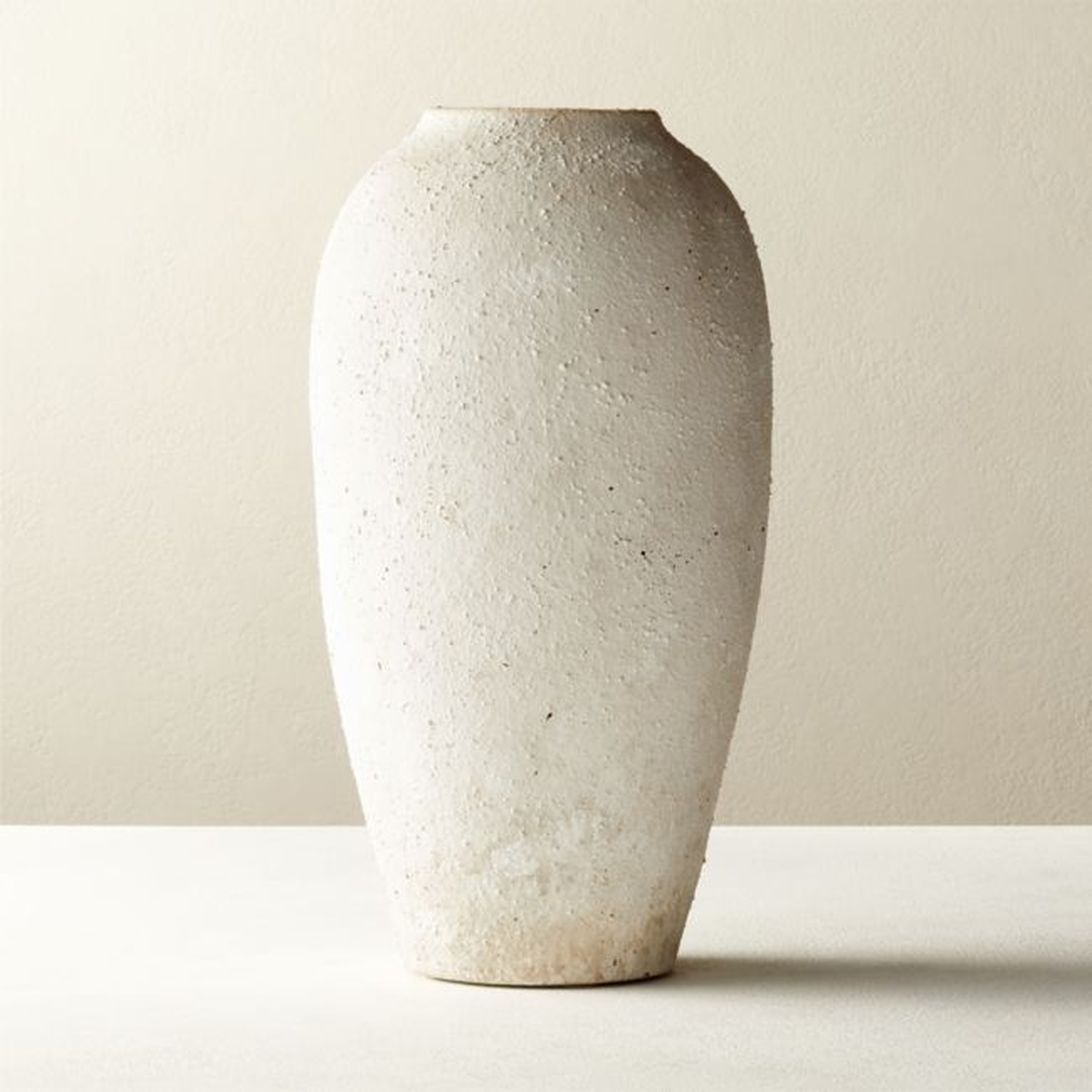 Torino Textured Vase, White - CB2