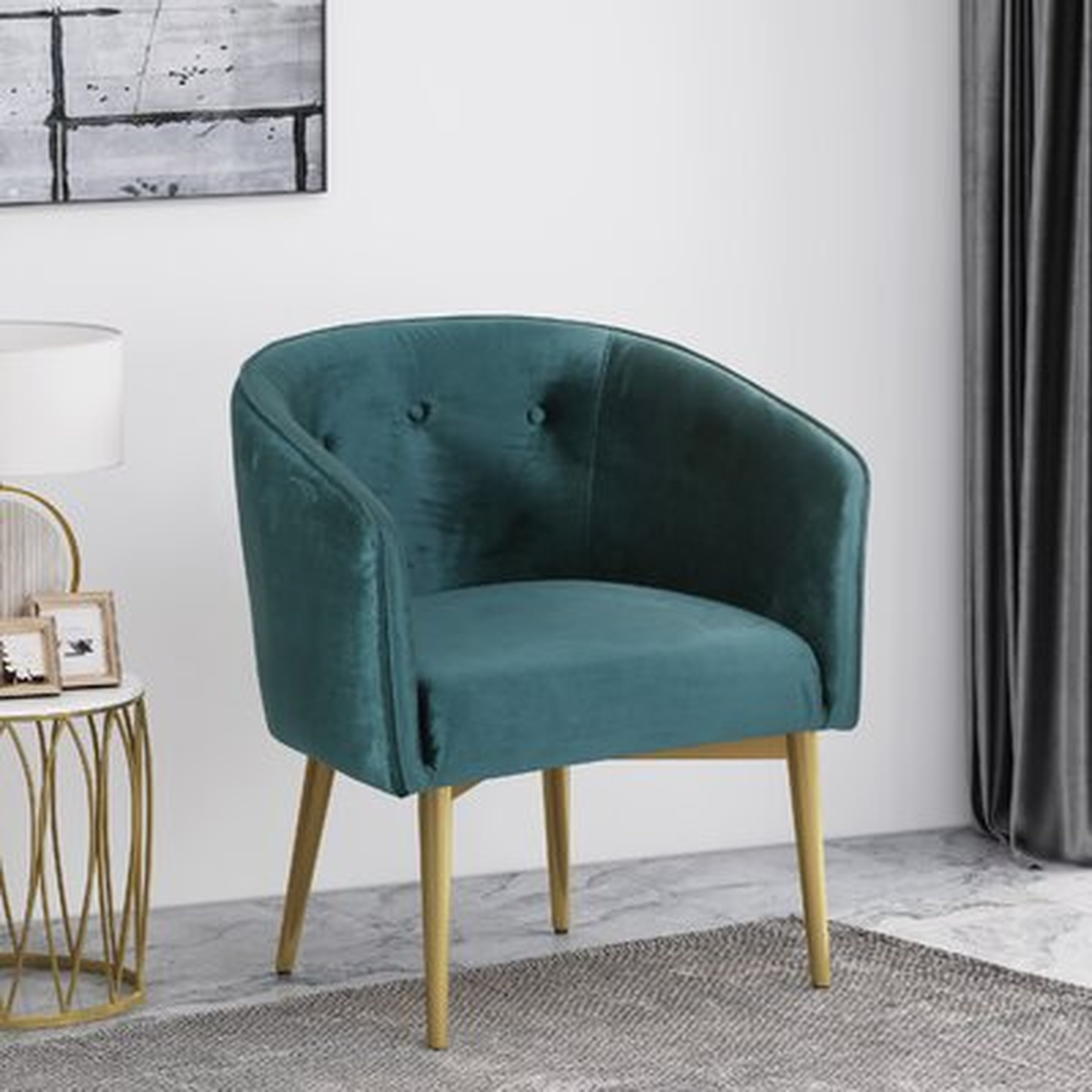 Tufted Velvet Arm Chair - Wayfair