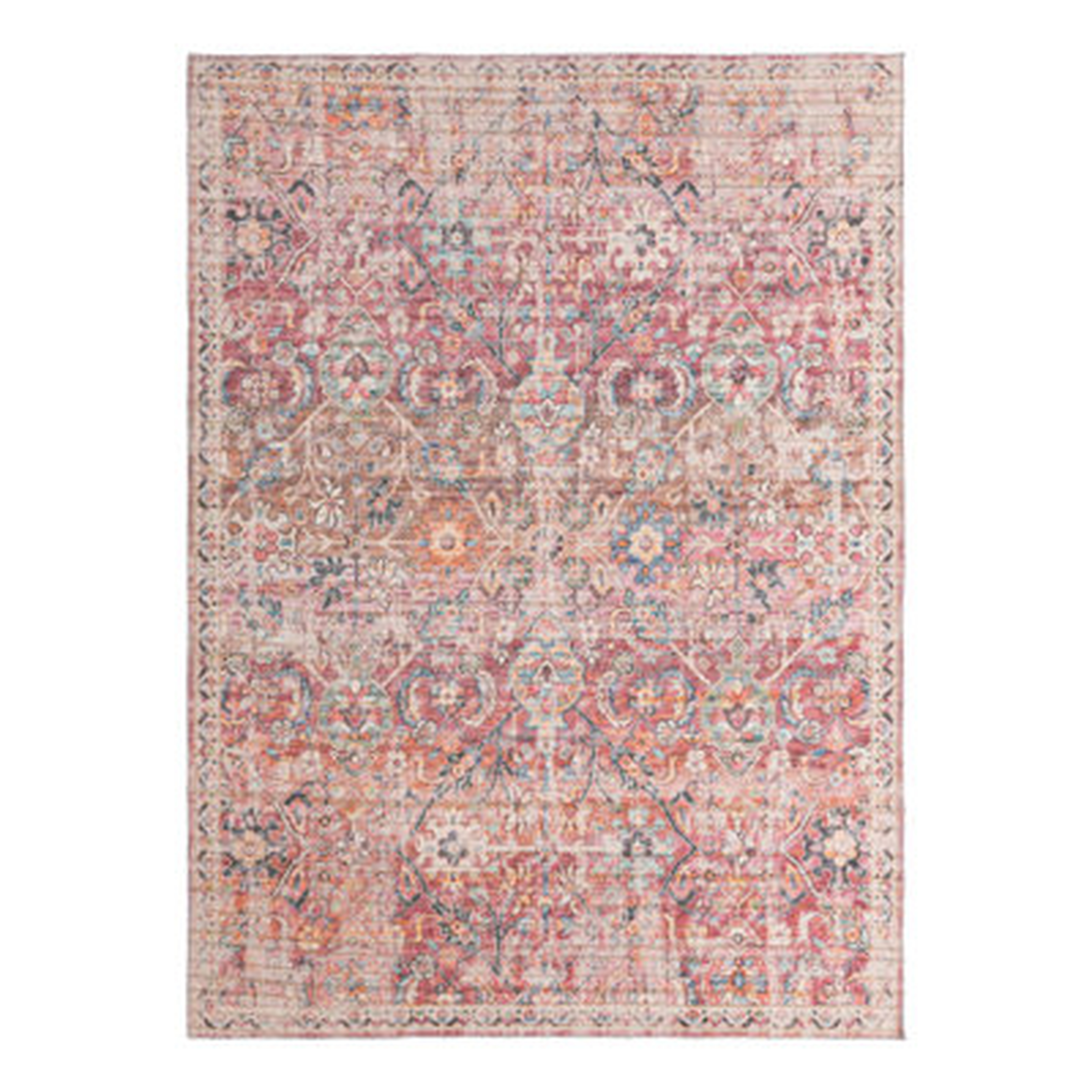 Evie-Jayne Floral Ivory/Pink Area Rug - Wayfair