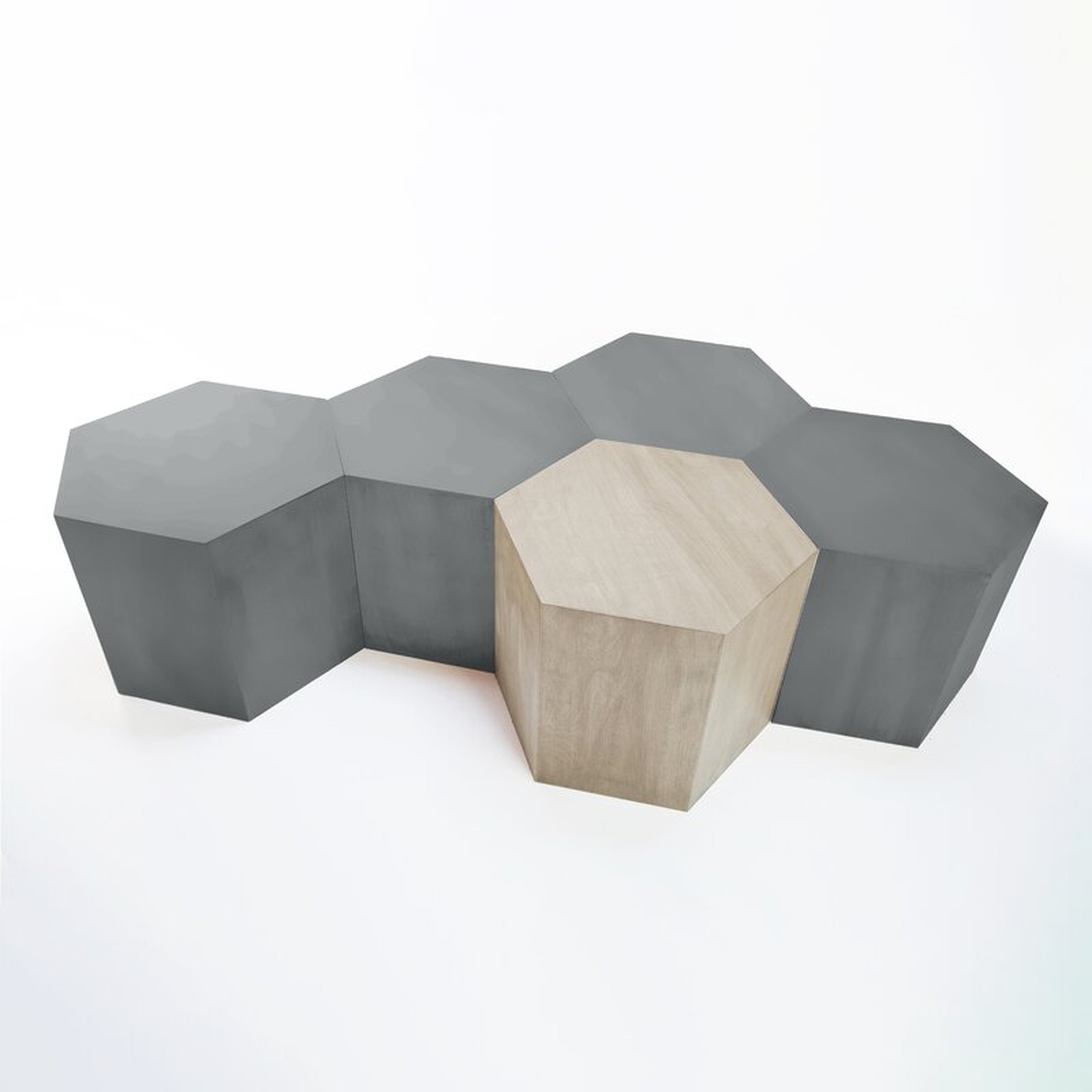 Hammers and Heels Solid Wood Block Coffee Table - Perigold