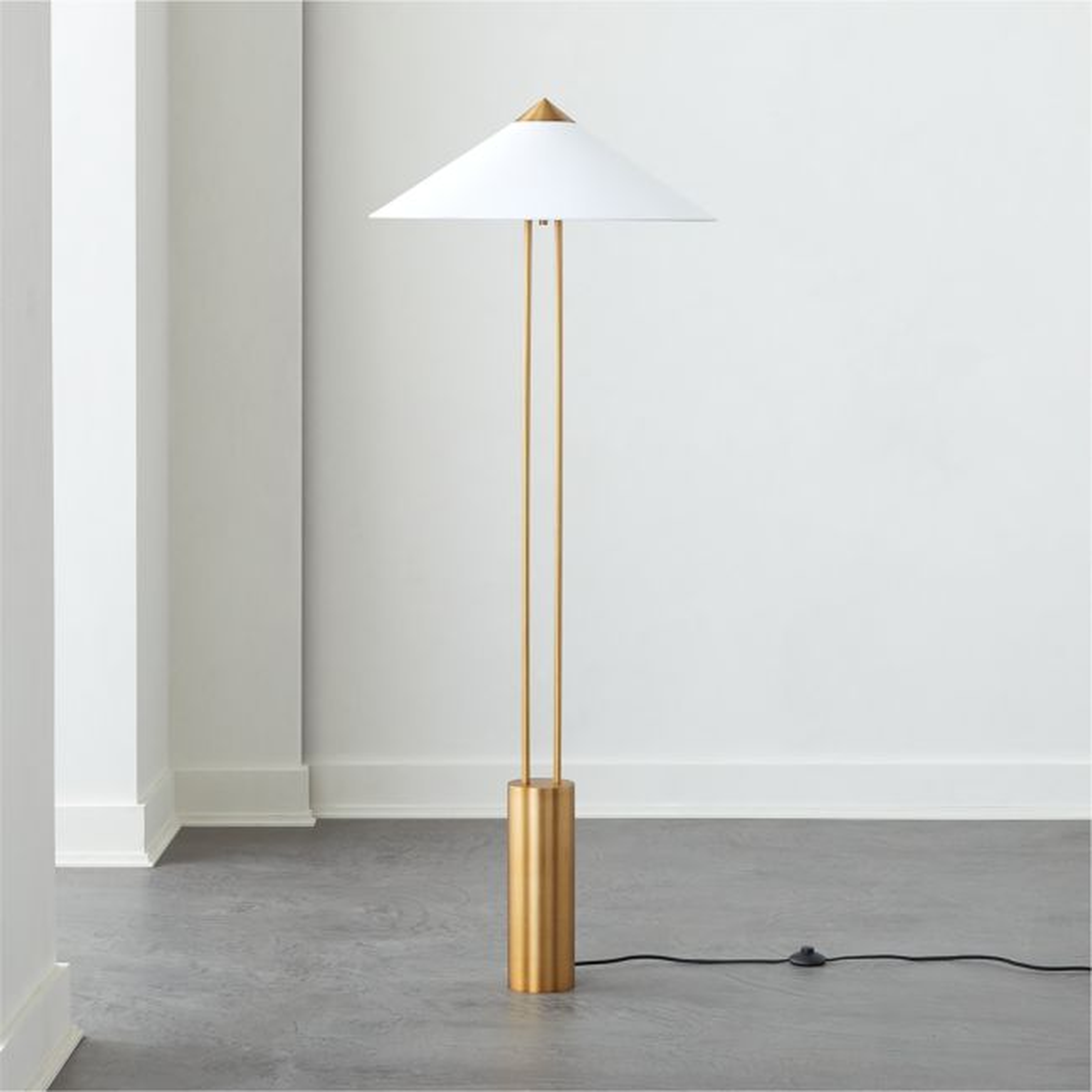 Staccato Floor Lamp, Brass - CB2