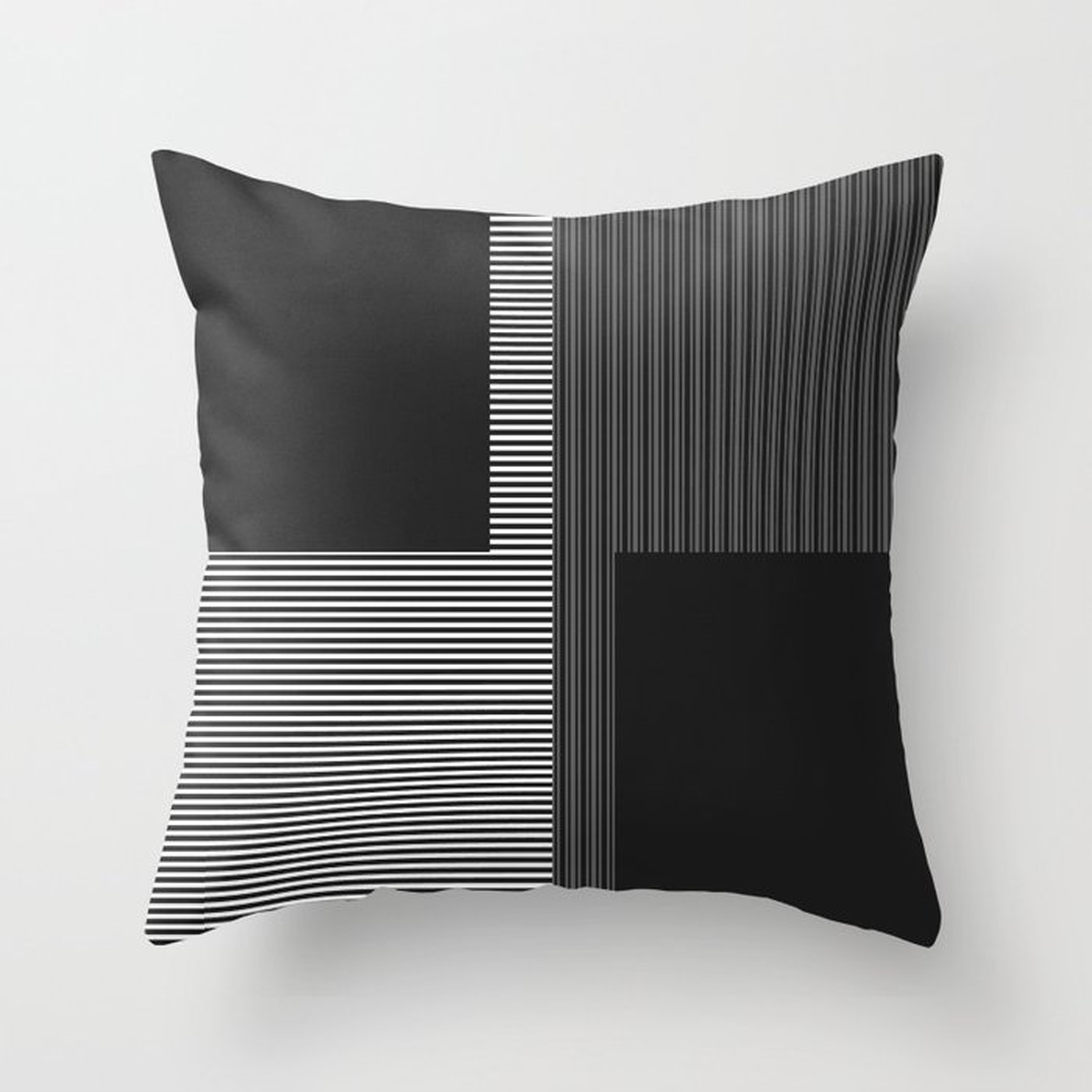 Figaro In Black And White Throw Pillow by House Of Haha - Cover (18" x 18") With Pillow Insert - Outdoor Pillow - Society6