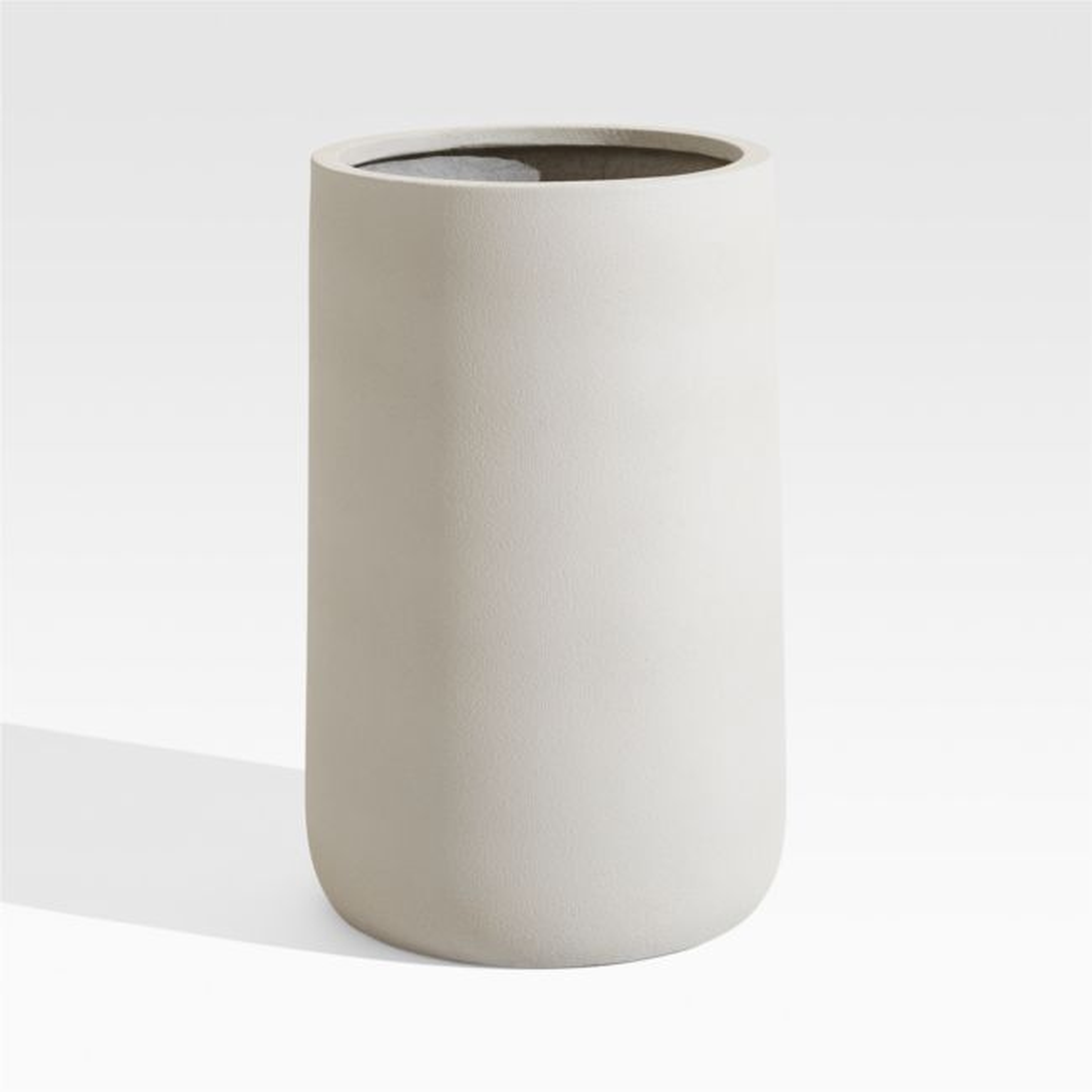 Saabira Taupe 23.25" Tall Indoor/Outdoor Planter - Crate and Barrel