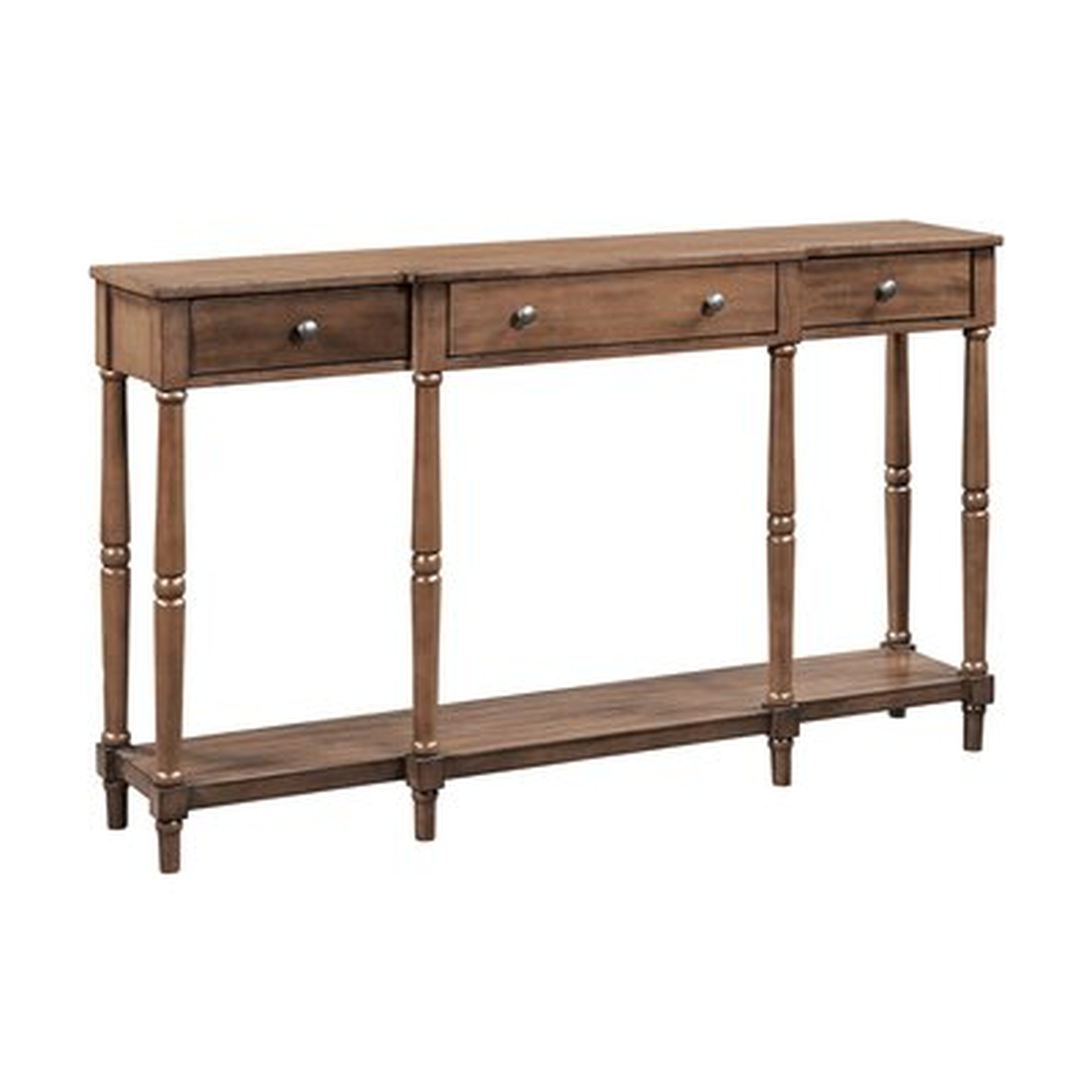 11.02W X 58.07L Wood Console Table With Storage Shelf And 3 Drawers - Wayfair