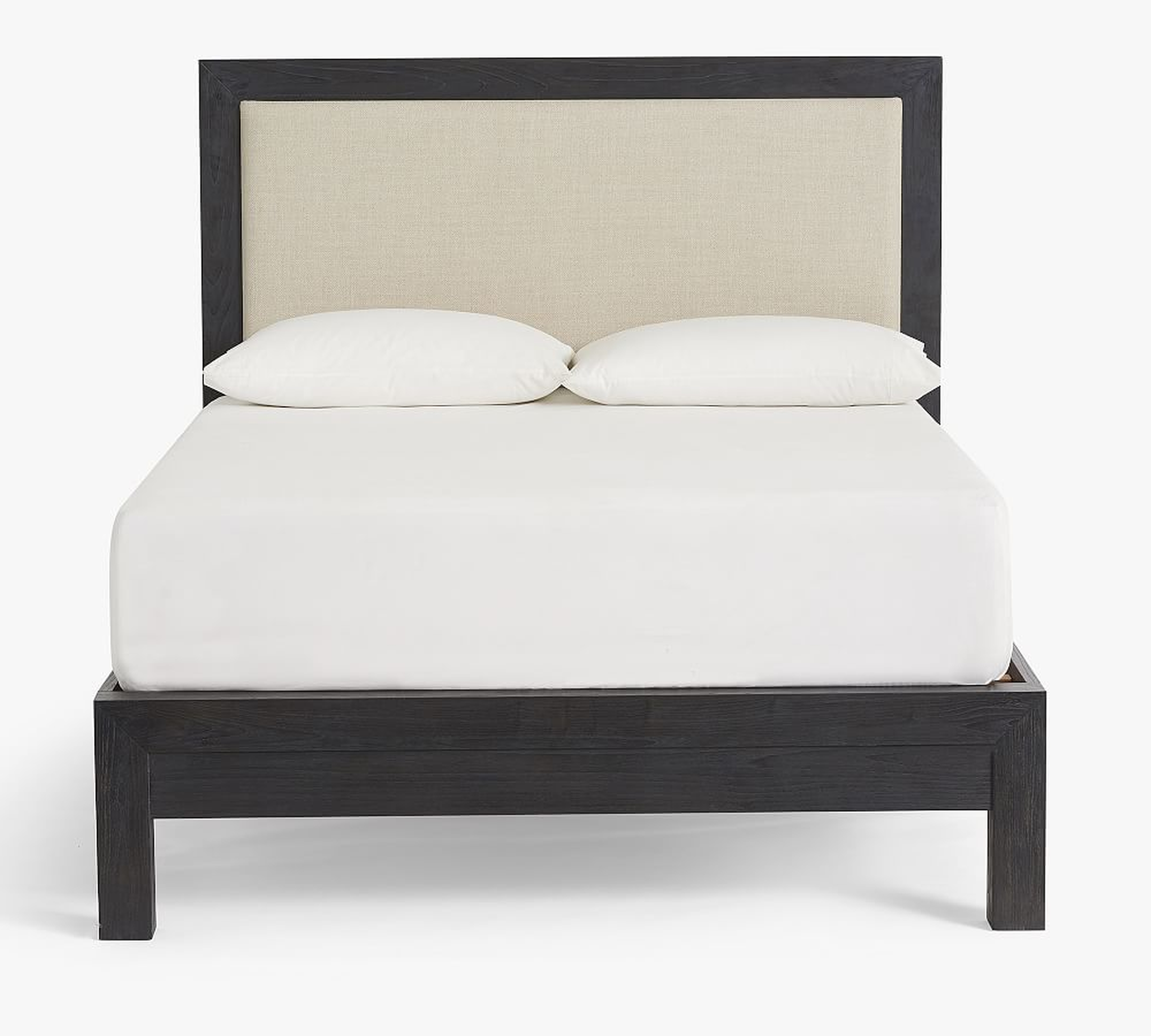 Linwood Platform Bed, Dusty Charcoal, King - Pottery Barn